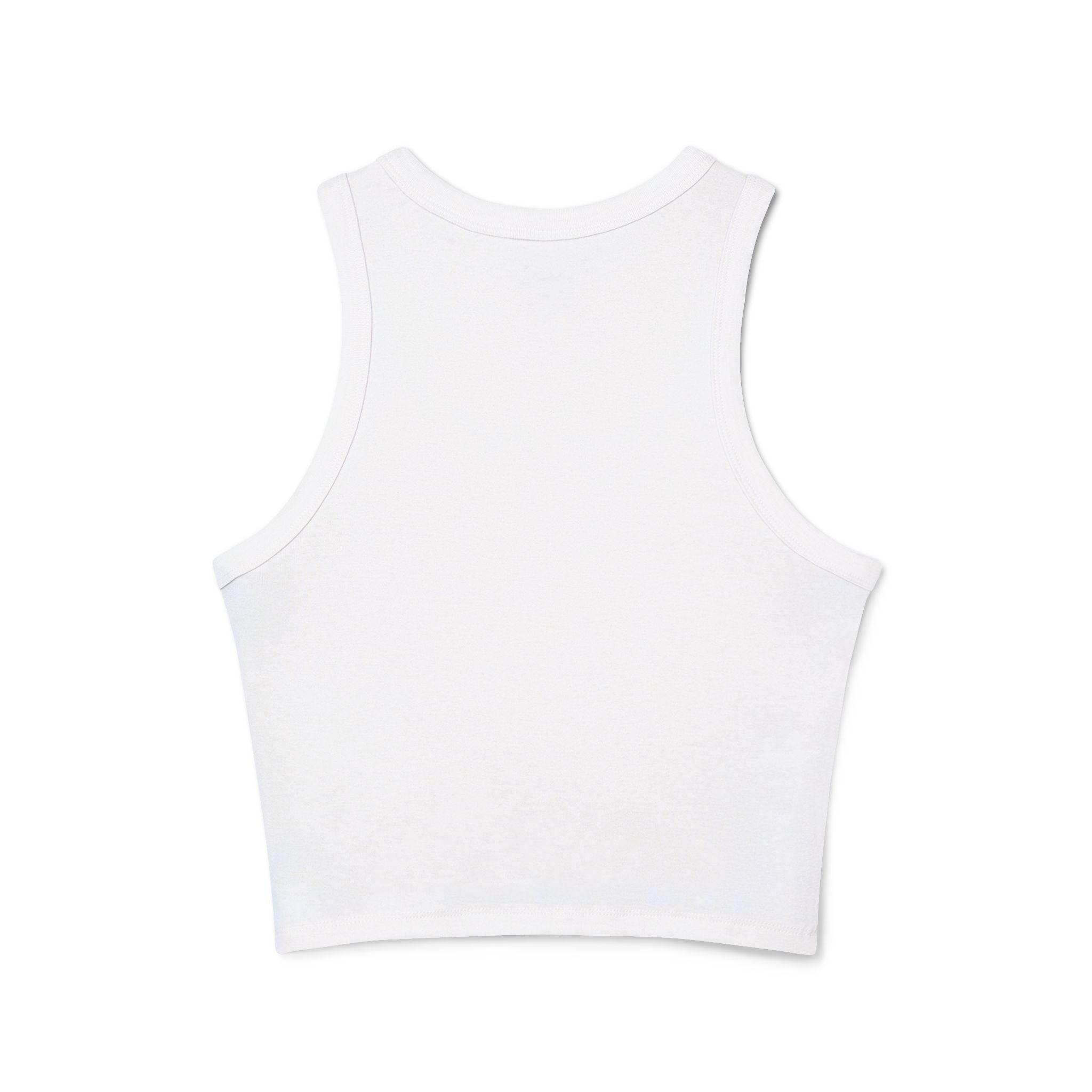 Racer Tank — "Poor Life Decisions" Graphic Crop Tank Top