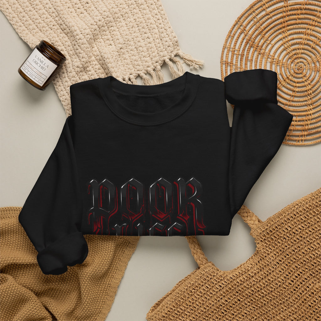Poor Life Decisions Sweatshirt – Gothic Drip Graphic Crewneck