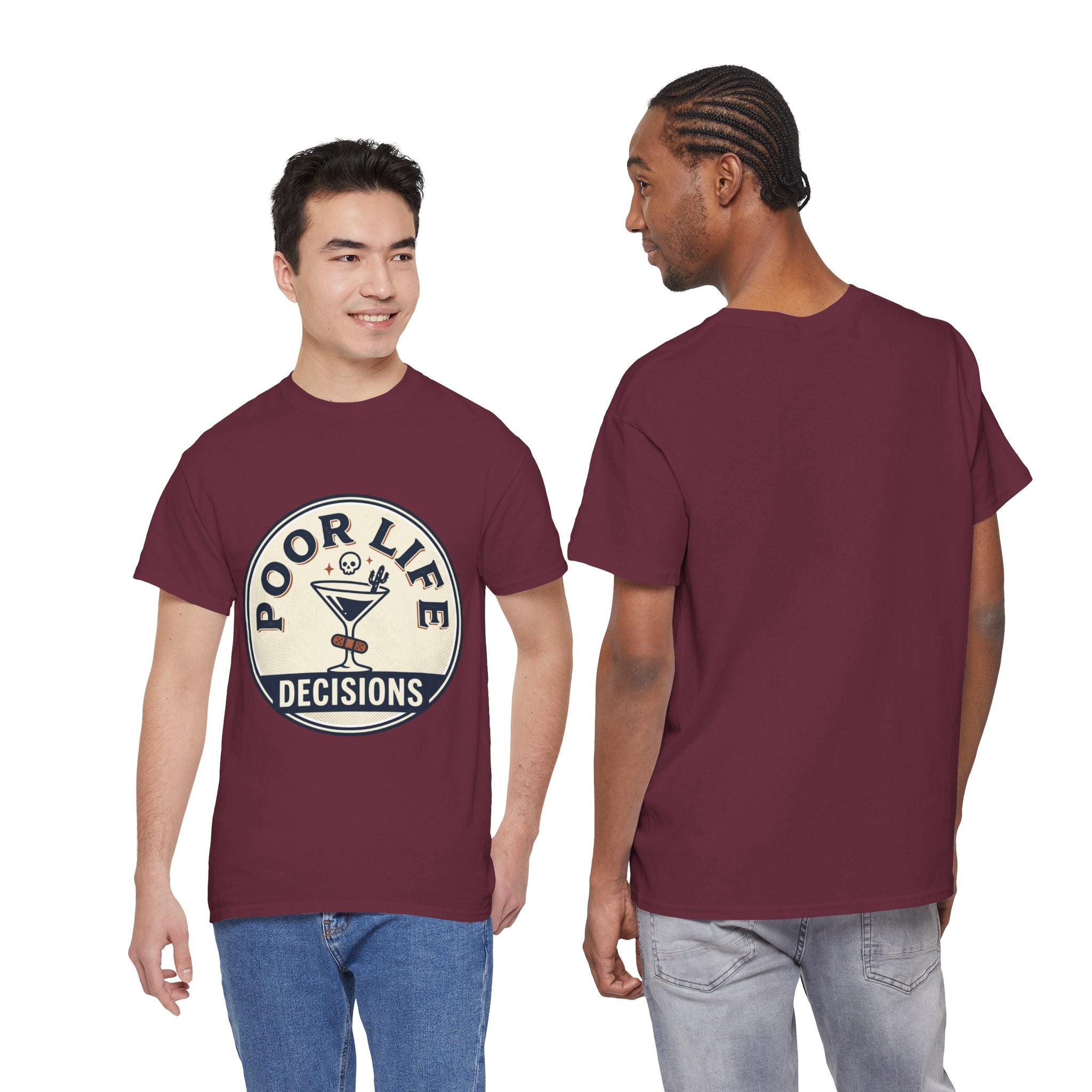 T-Shirt — "Poor Life Decisions" Cocktail Graphic Tee