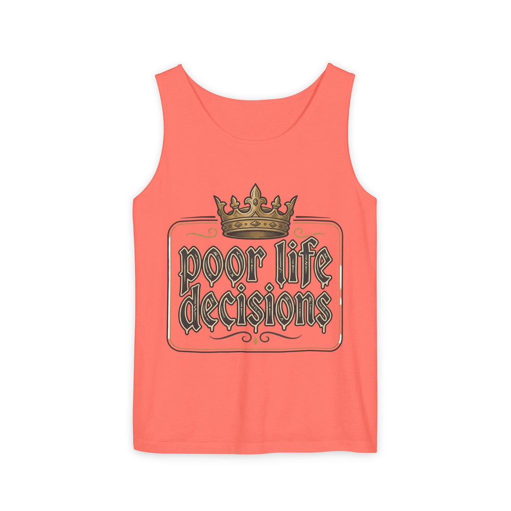 Tank Top — 'Poor Life Decisions' Vintage Crown Graphic
