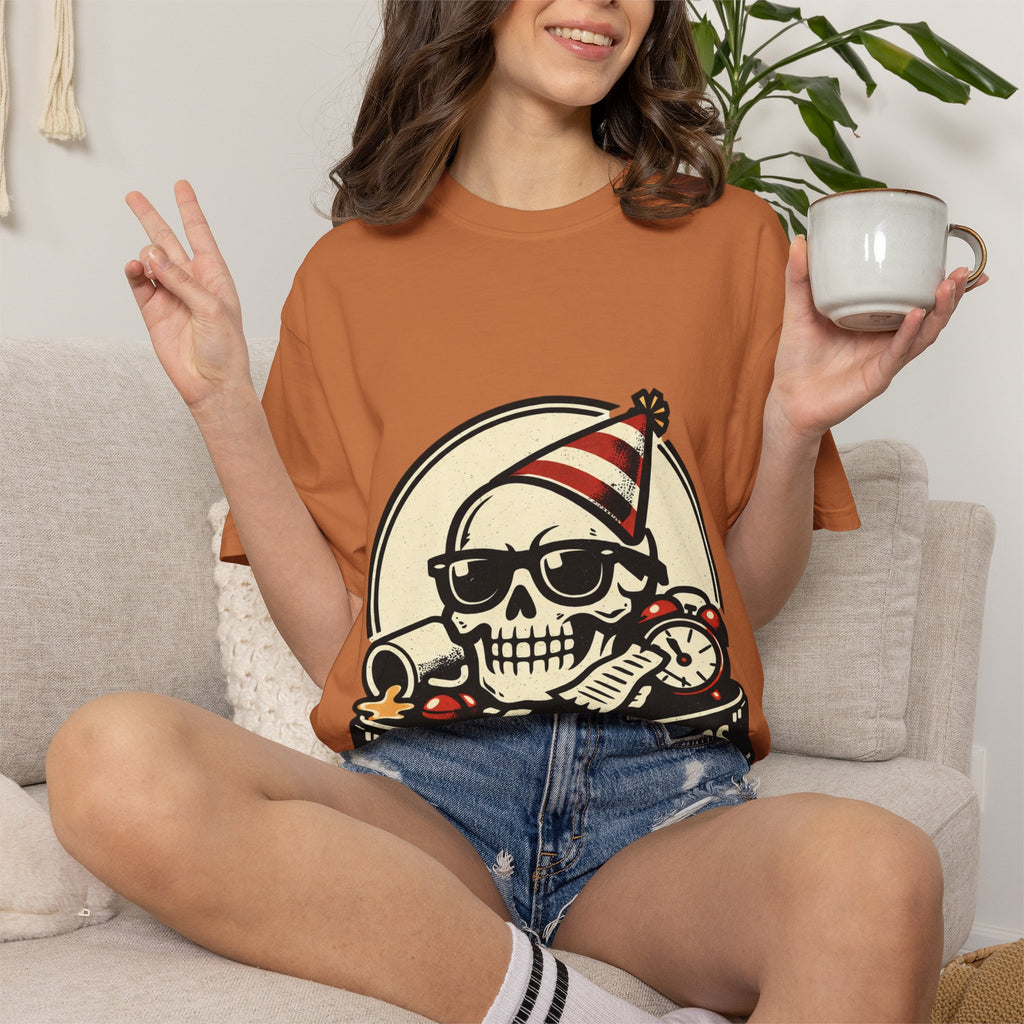 Poor Life Decisions Skull T-Shirt — Funny Party Skull Graphic Tee