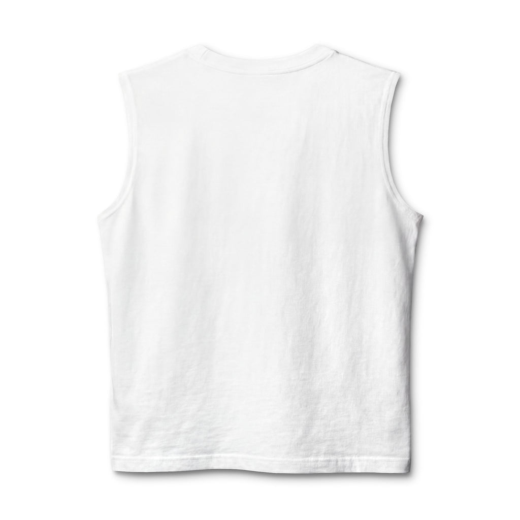 Muscle Tank — 'Pour The Illusions' Retro Script Graphic Tank Top