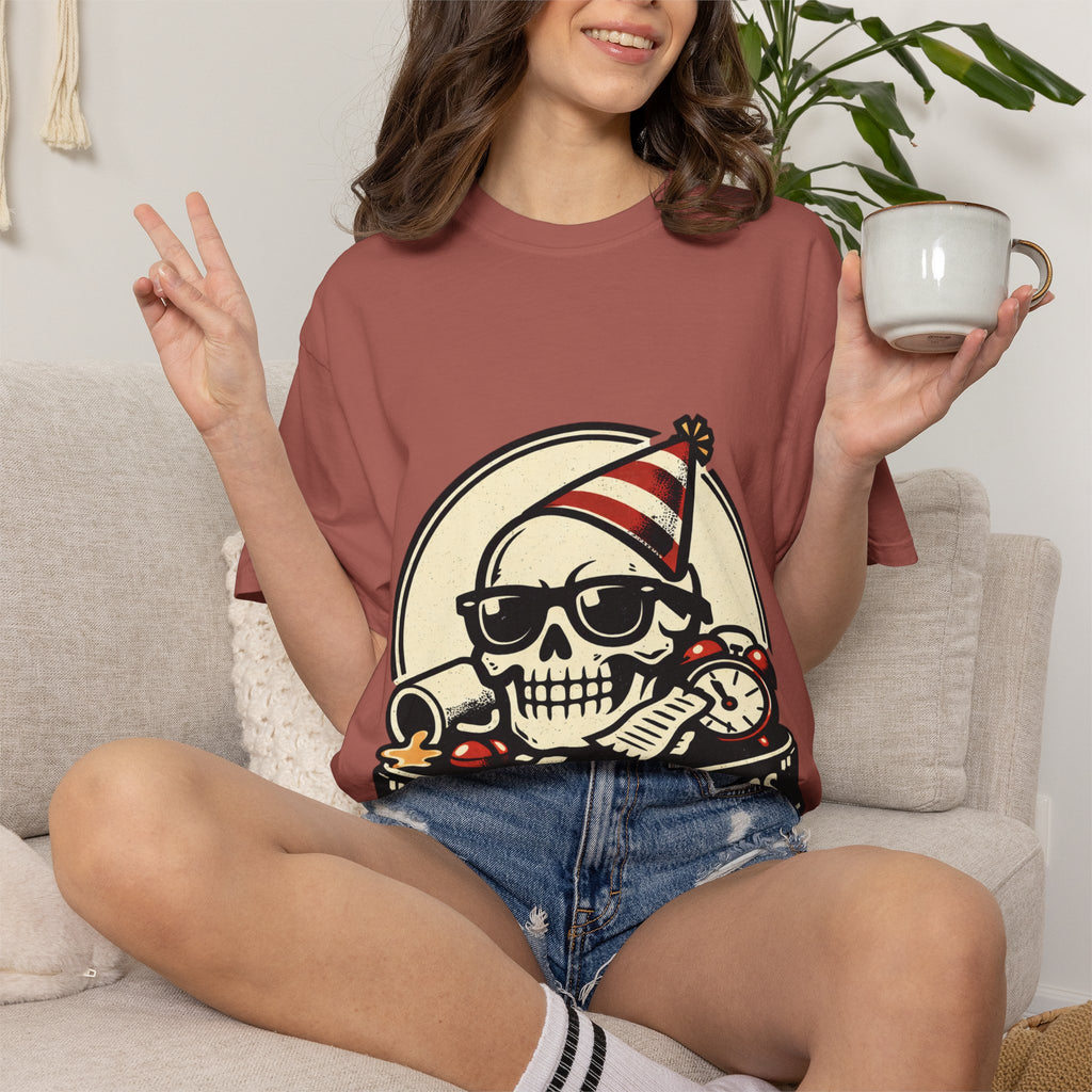 Poor Life Decisions Skull T-Shirt — Funny Party Skull Graphic Tee