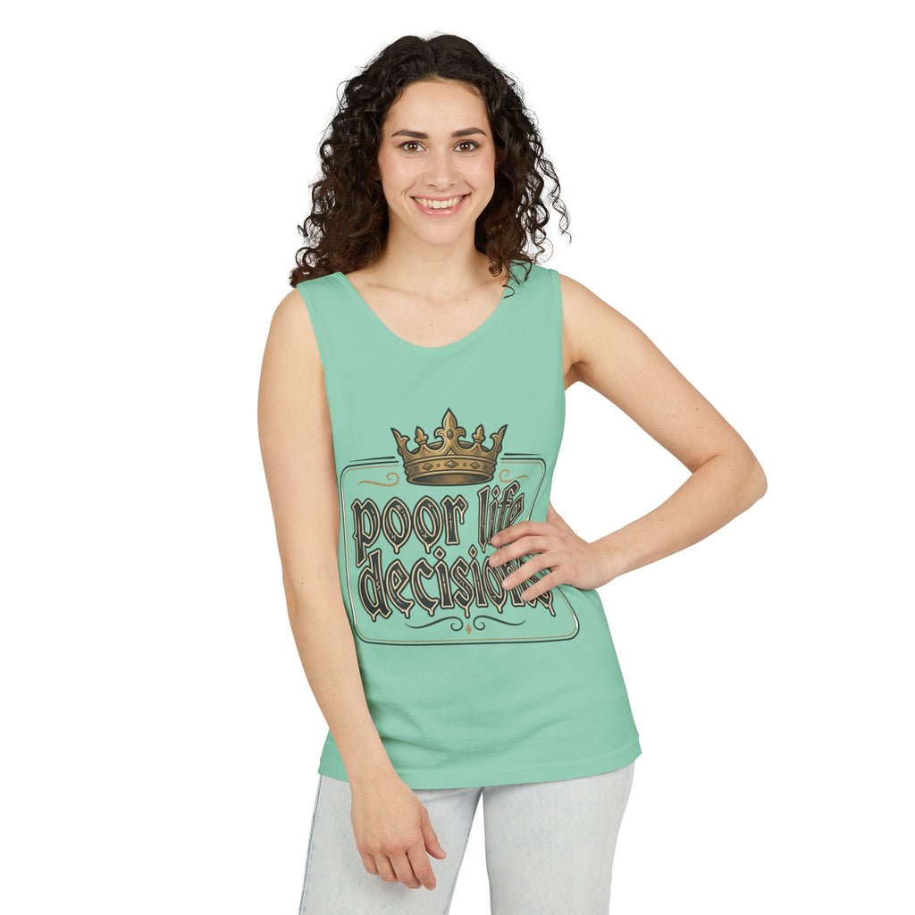 Tank Top — 'Poor Life Decisions' Vintage Crown Graphic