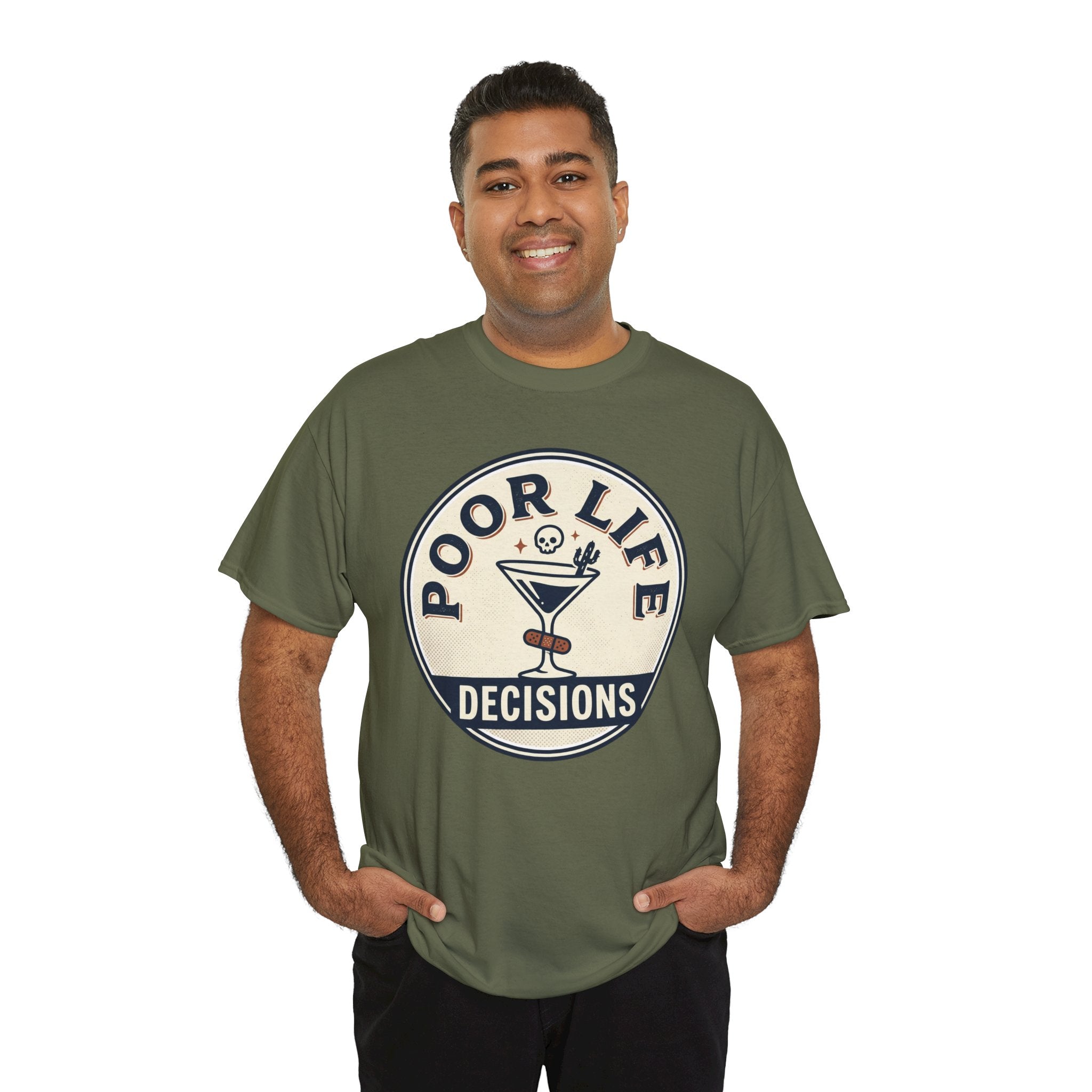 Poor Life Decisions T-Shirt — Funny Cocktail Graphic Tee for Party Lovers