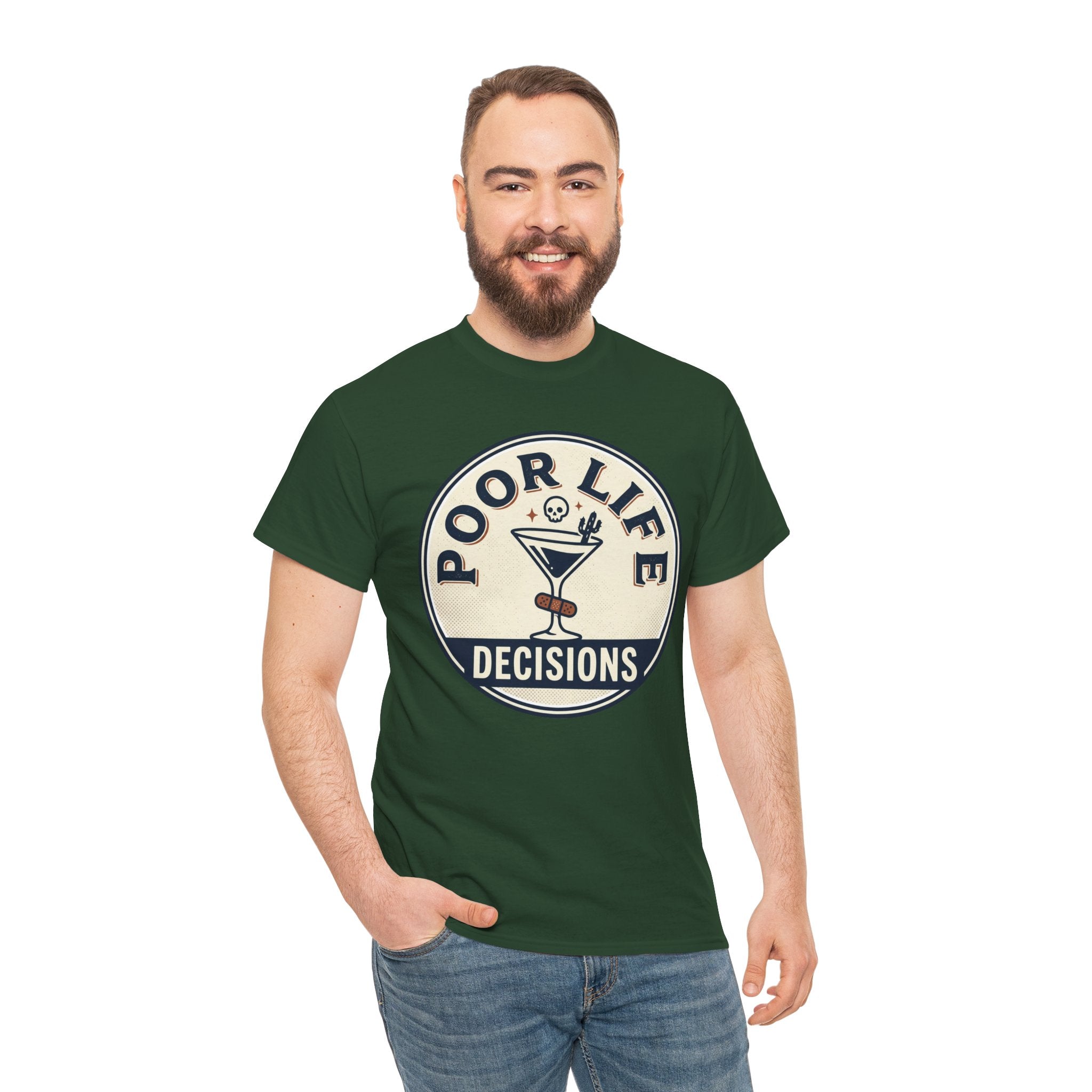 Poor Life Decisions T-Shirt — Funny Cocktail Graphic Tee for Party Lovers