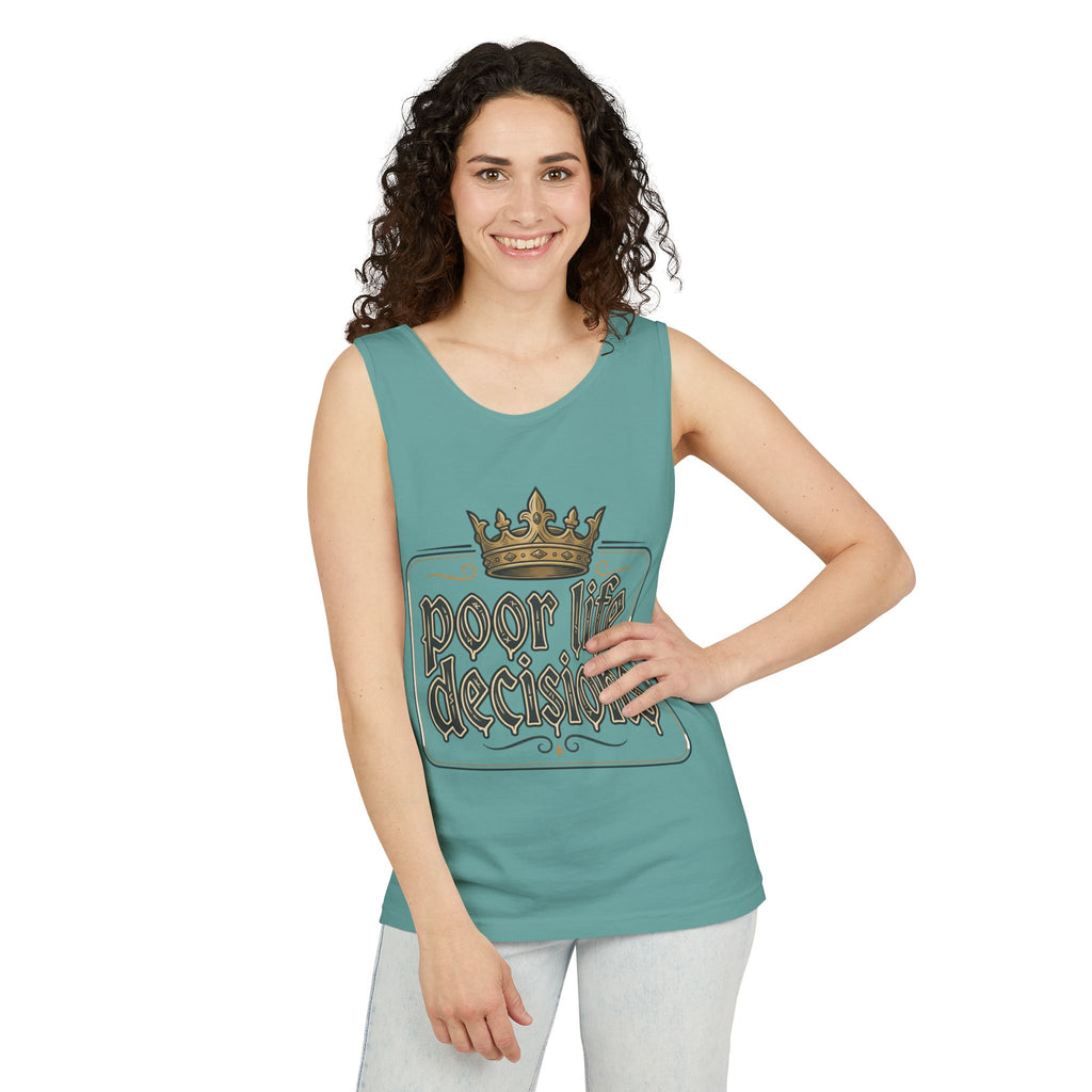 Tank Top — 'Poor Life Decisions' Vintage Crown Graphic