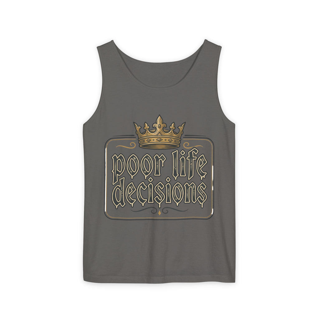 Tank Top — 'Poor Life Decisions' Vintage Crown Graphic