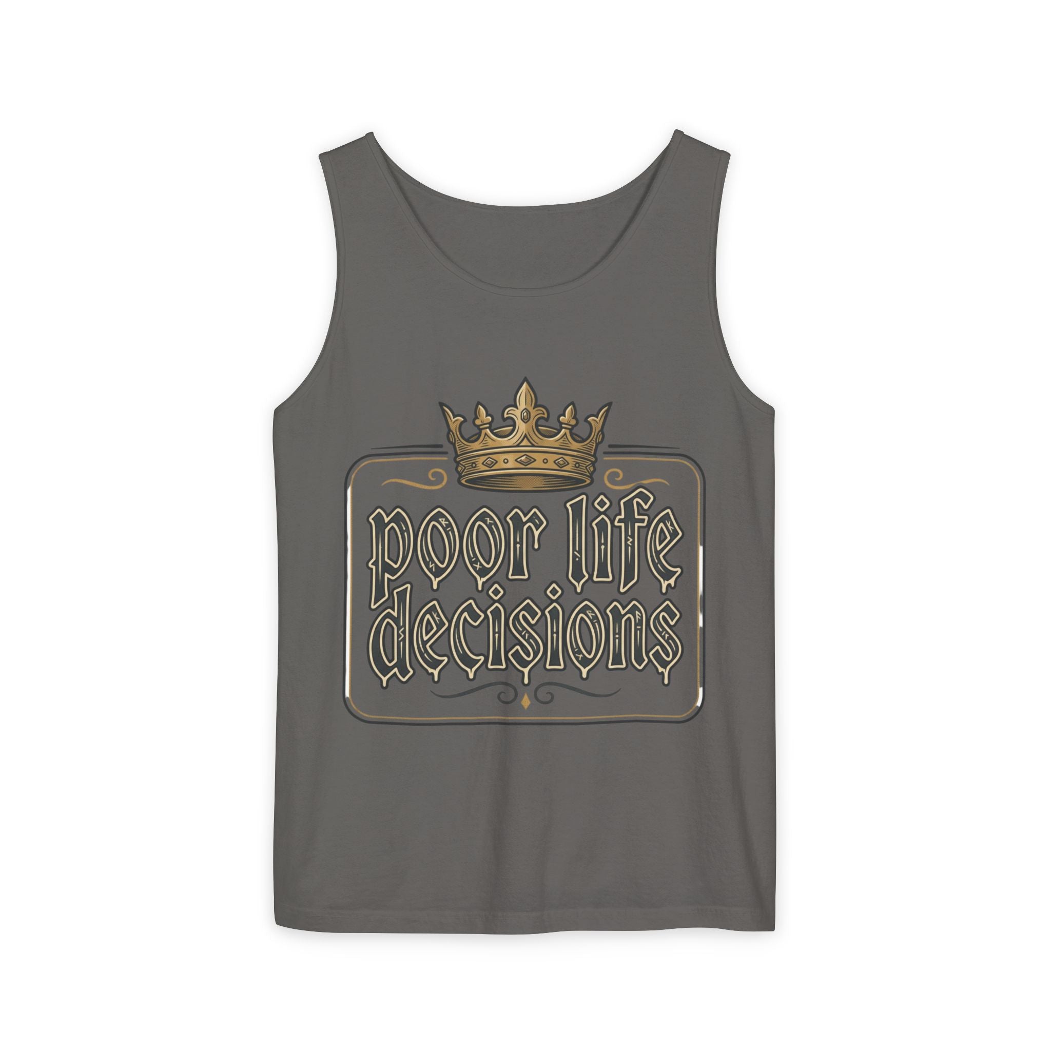 Tank Top — 'Poor Life Decisions' Vintage Crown Graphic