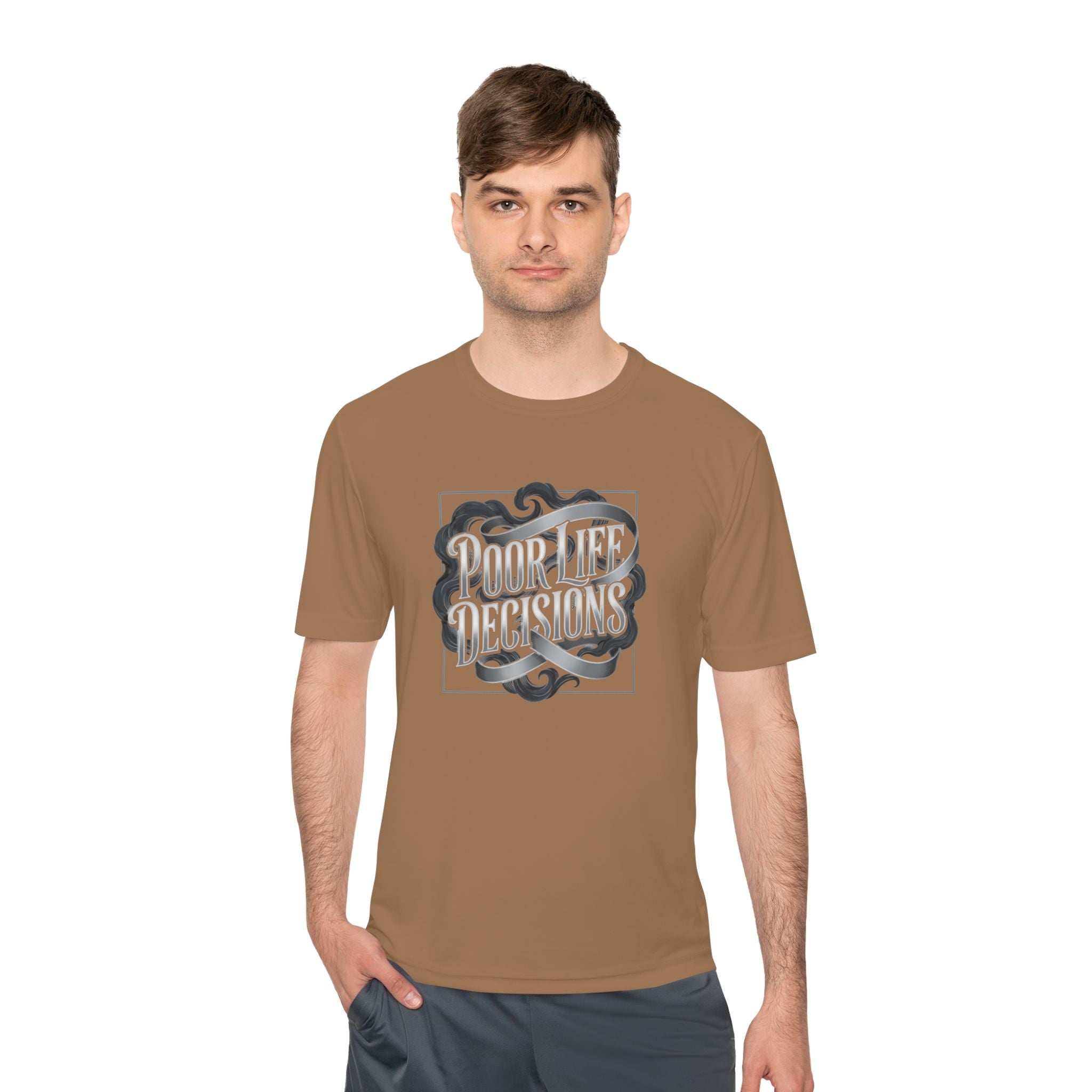 Pouring Decisions Graphic Tee — Retro Script Smoke Design
