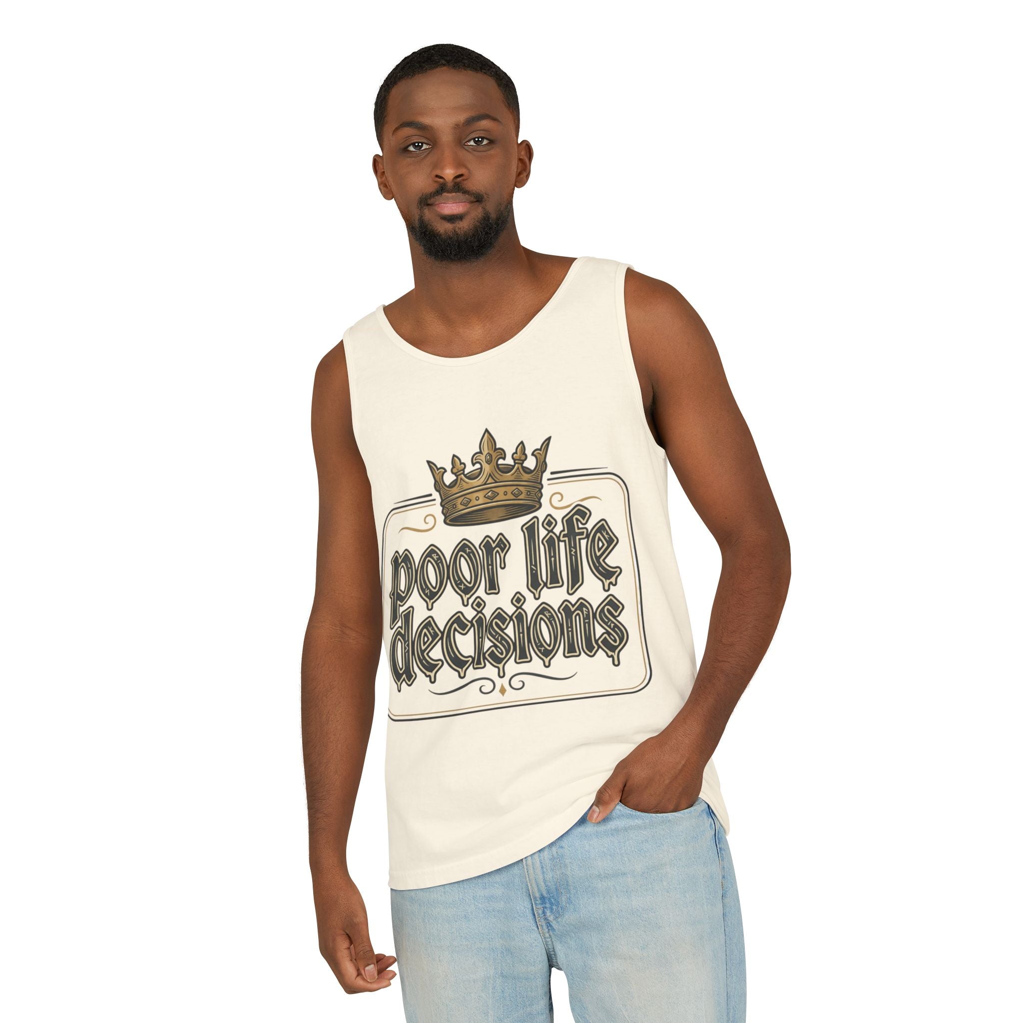 Tank Top — 'Poor Life Decisions' Vintage Crown Graphic