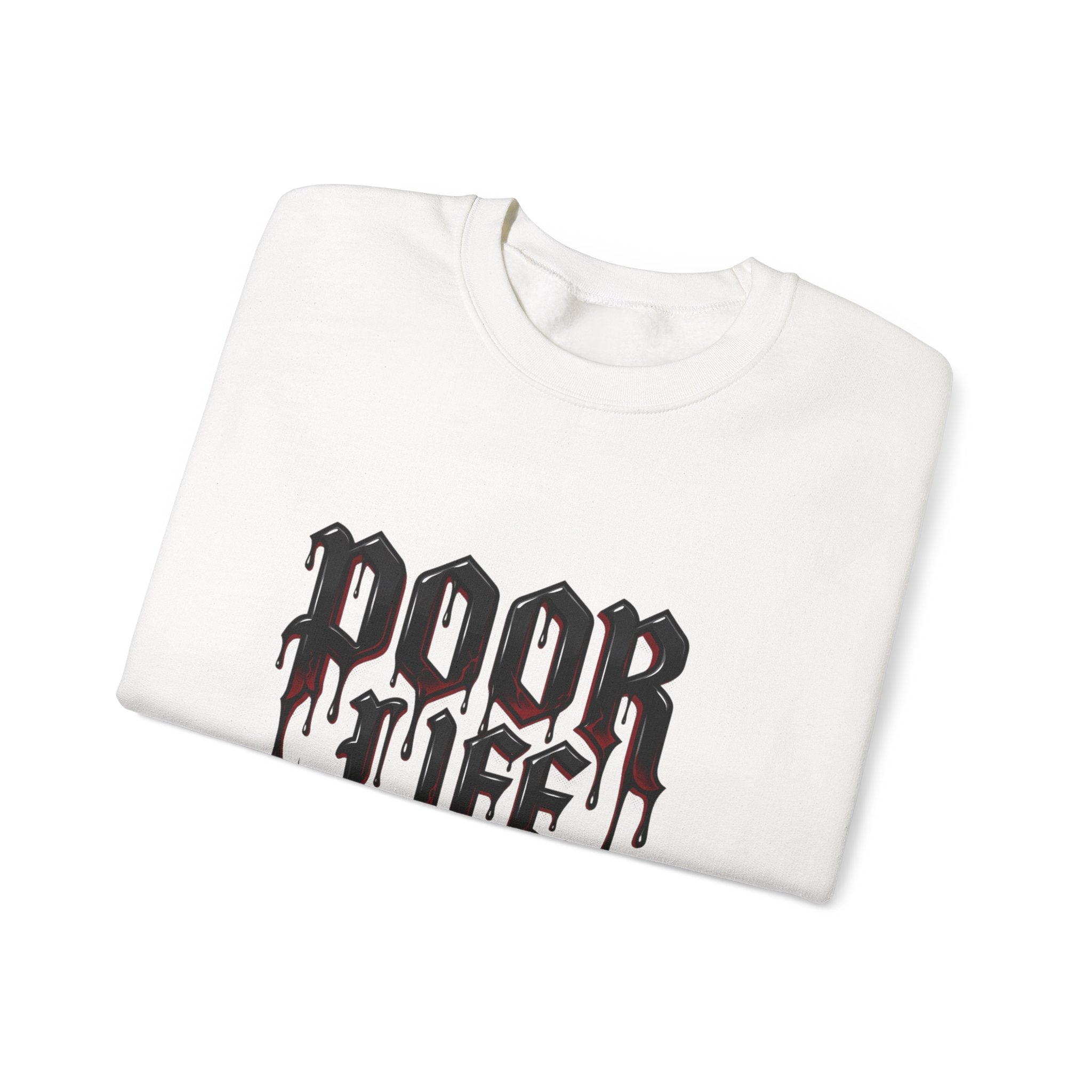 Poor Life Decisions Sweatshirt – Gothic Drip Graphic Crewneck