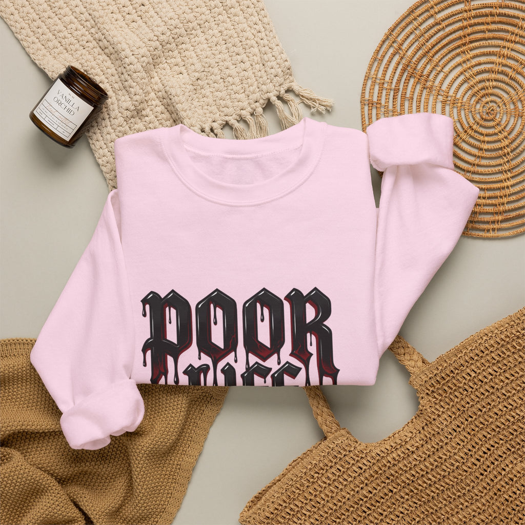 Poor Life Decisions Sweatshirt – Gothic Drip Graphic Crewneck