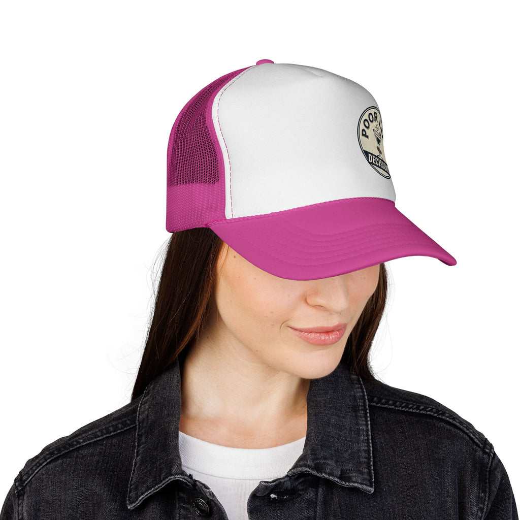 Trucker Cap — “Poor Life Decisions” Vintage Cocktail Patch Hat