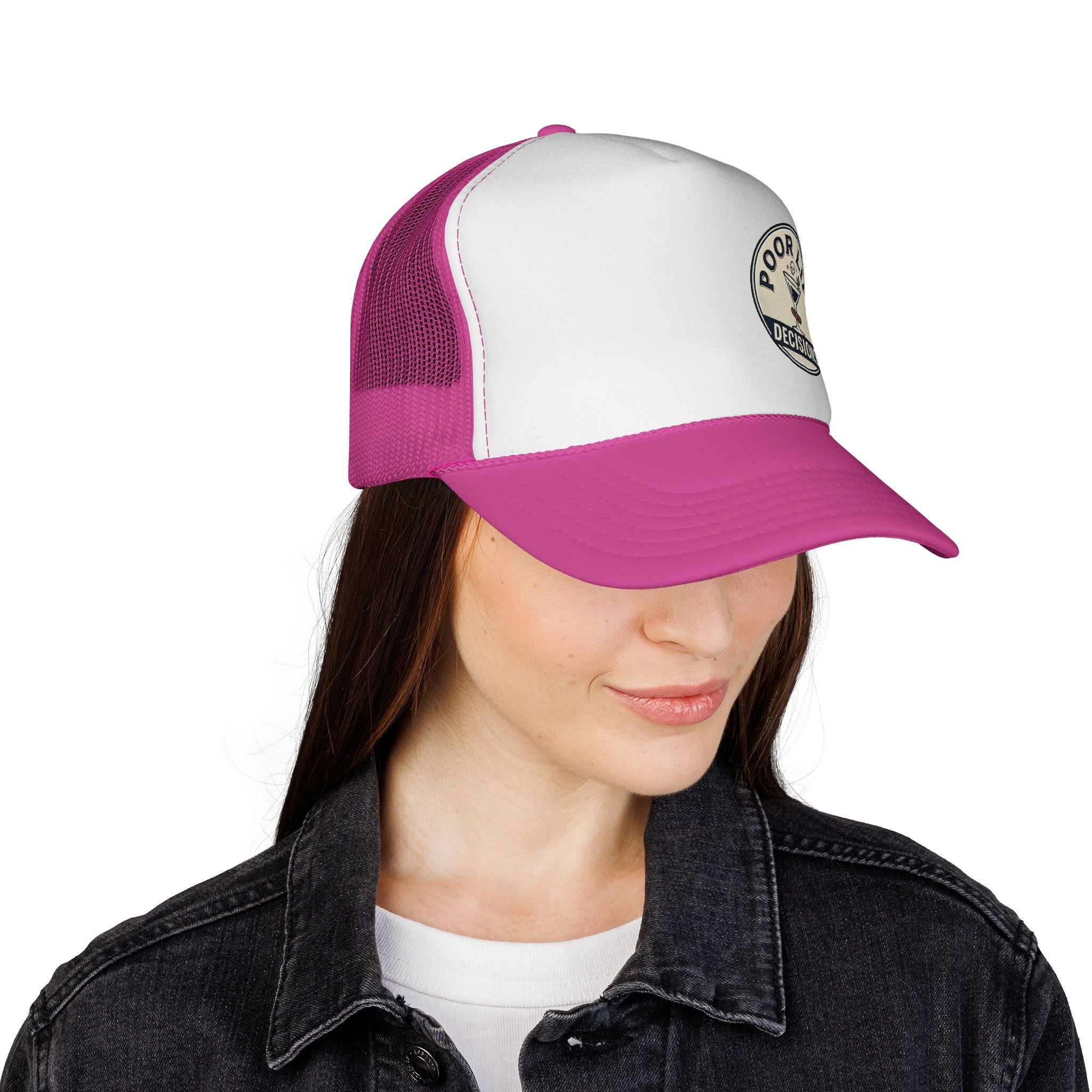 Trucker Cap — “Poor Life Decisions” Vintage Cocktail Patch Hat