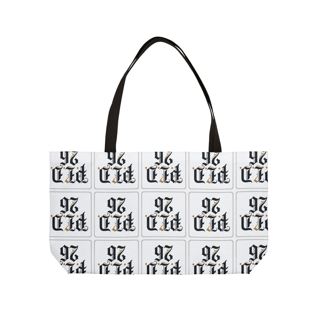 Weekender Tote Bag – PLD 26 Gothic Monogram All-Over Print