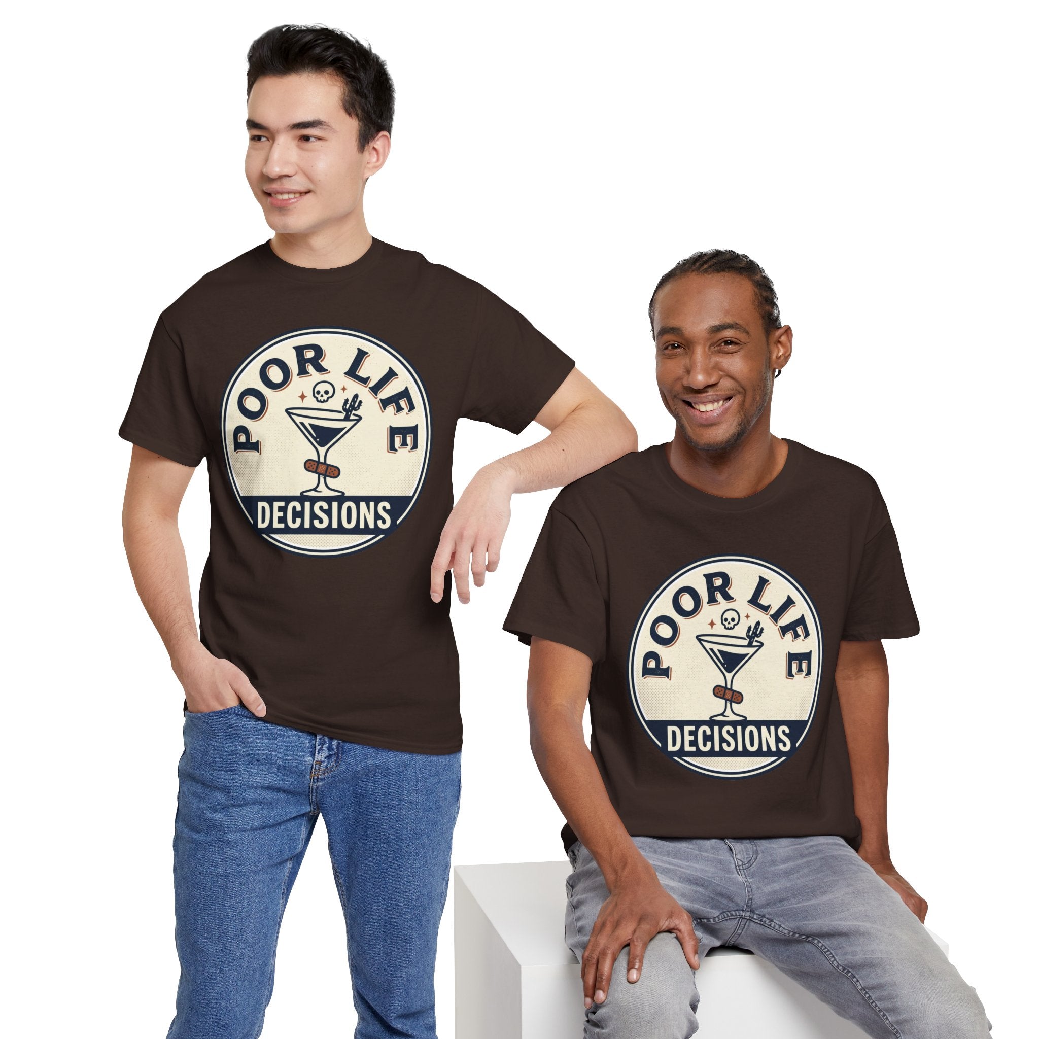 Poor Life Decisions T-Shirt — Funny Cocktail Graphic Tee for Party Lovers