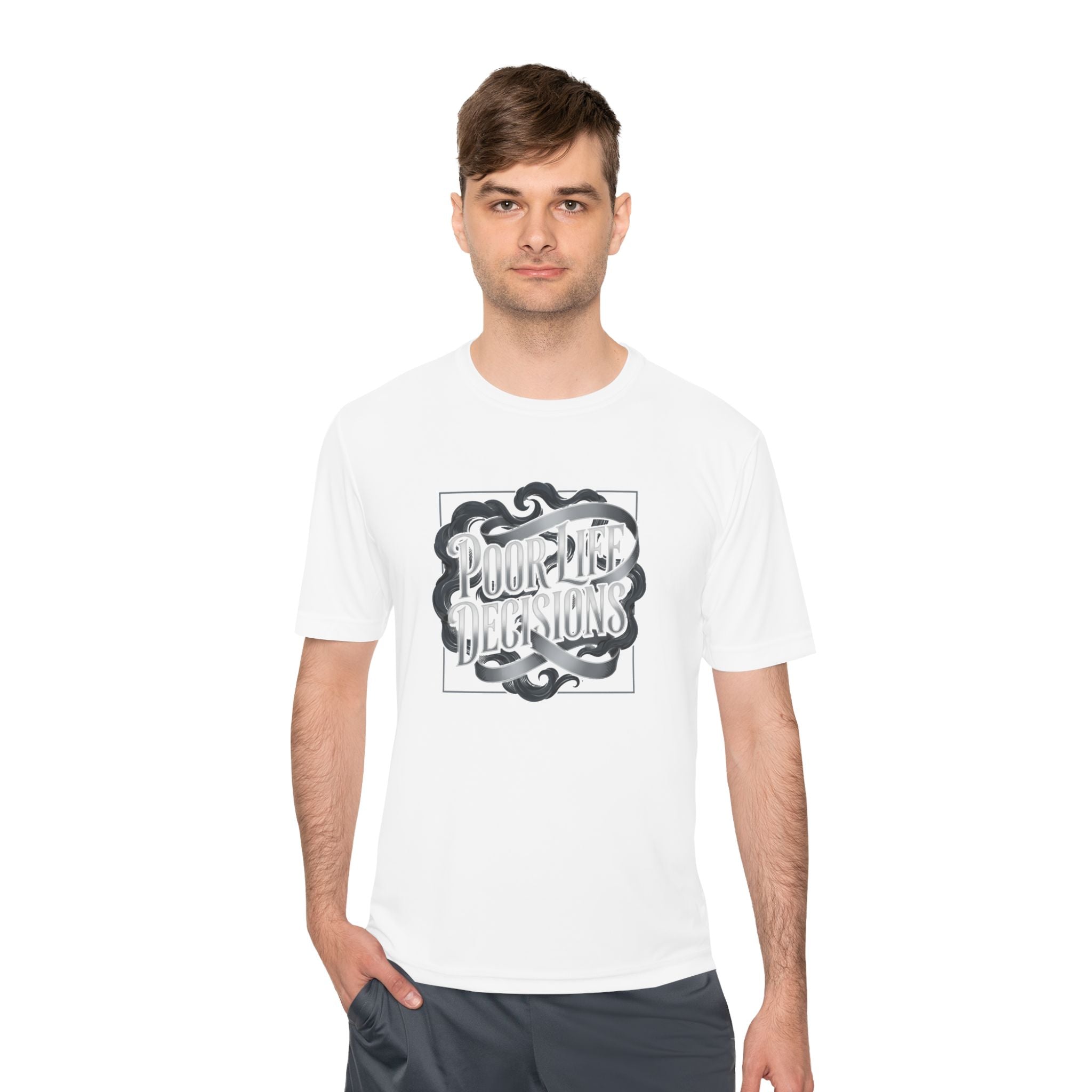 Pouring Decisions Graphic Tee — Retro Script Smoke Design
