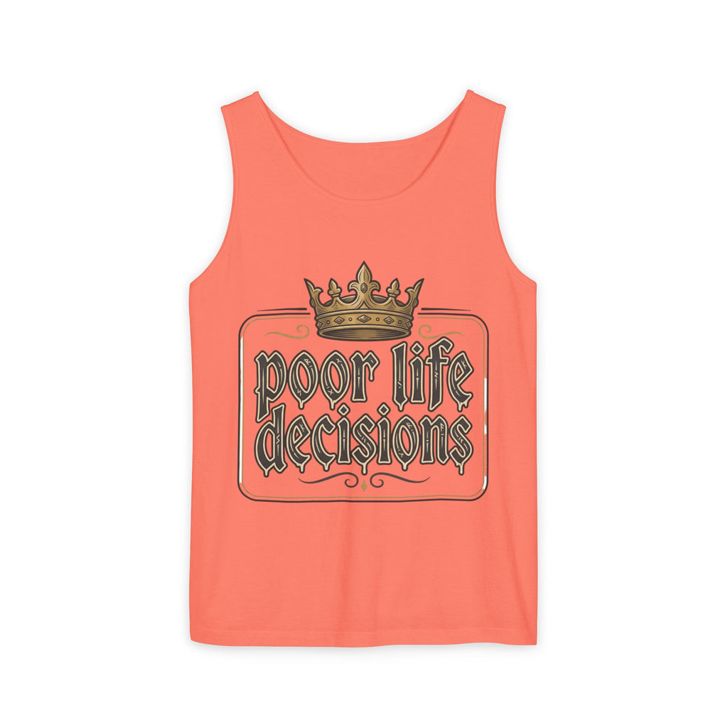 Tank Top — 'Poor Life Decisions' Vintage Crown Graphic