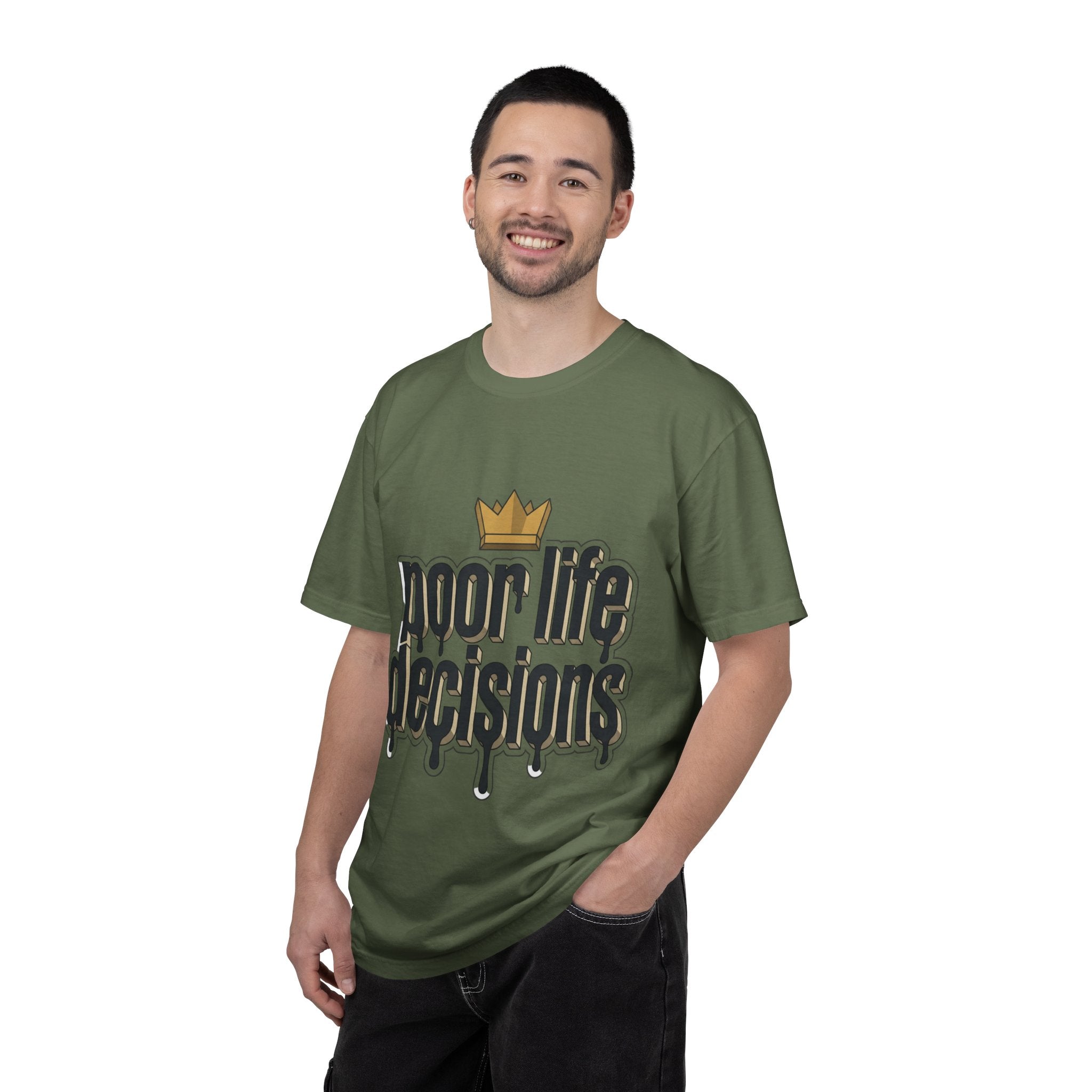 Poor Life Decisions Graphic T-Shirt — Drip Crown Streetwear Tee