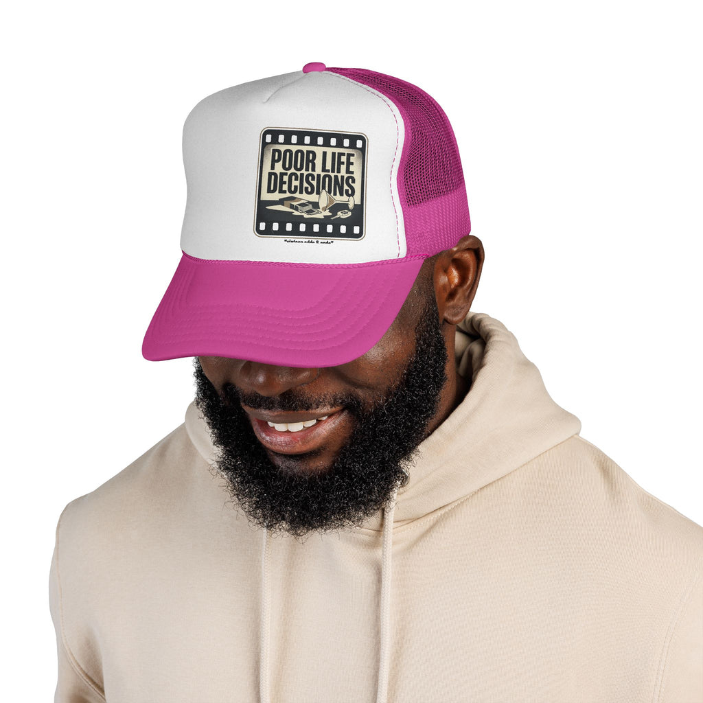 Trucker Cap — "Poor Life Decisions" Vintage Patch Hat