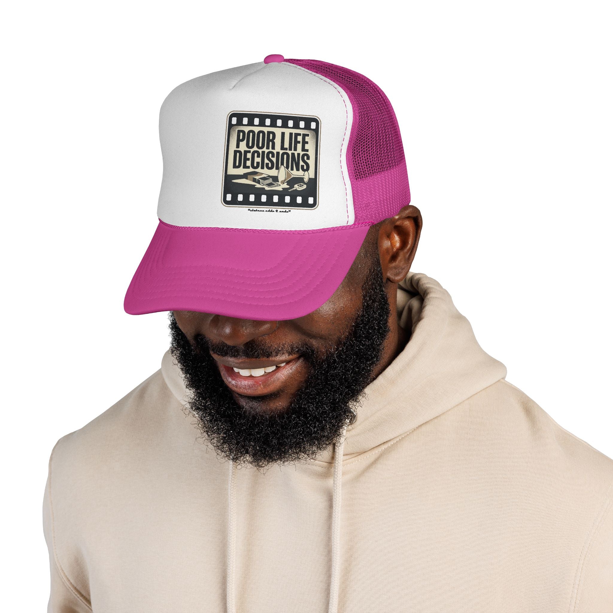 Trucker Cap — "Poor Life Decisions" Vintage Patch Hat