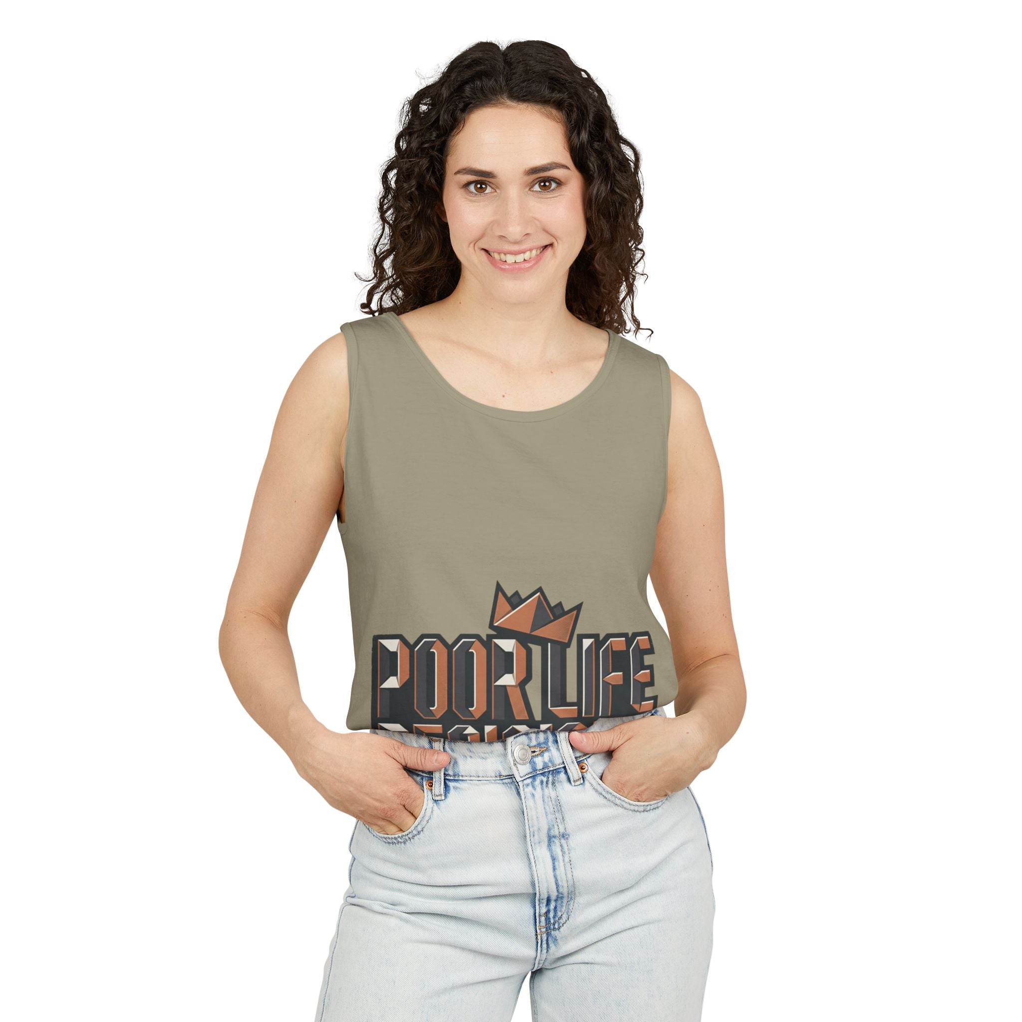 'Poor Life Decisions' Graphic Tank Top — Funny Typography Crown Summer Tee