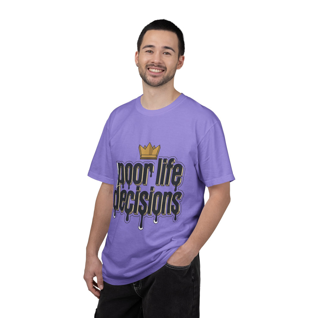 T-Shirt — "Poor Life Decisions" Crown Graphic Tee