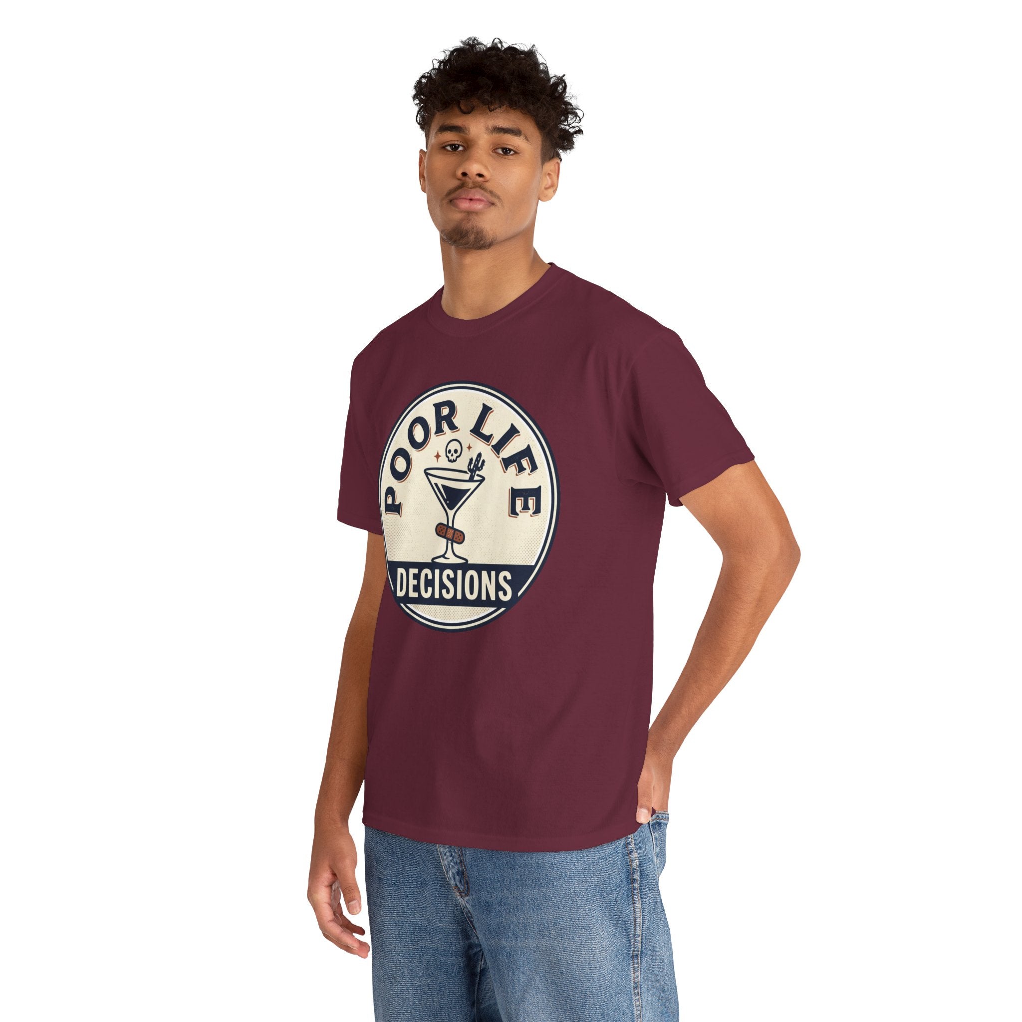 Poor Life Decisions T-Shirt — Funny Cocktail Graphic Tee for Party Lovers