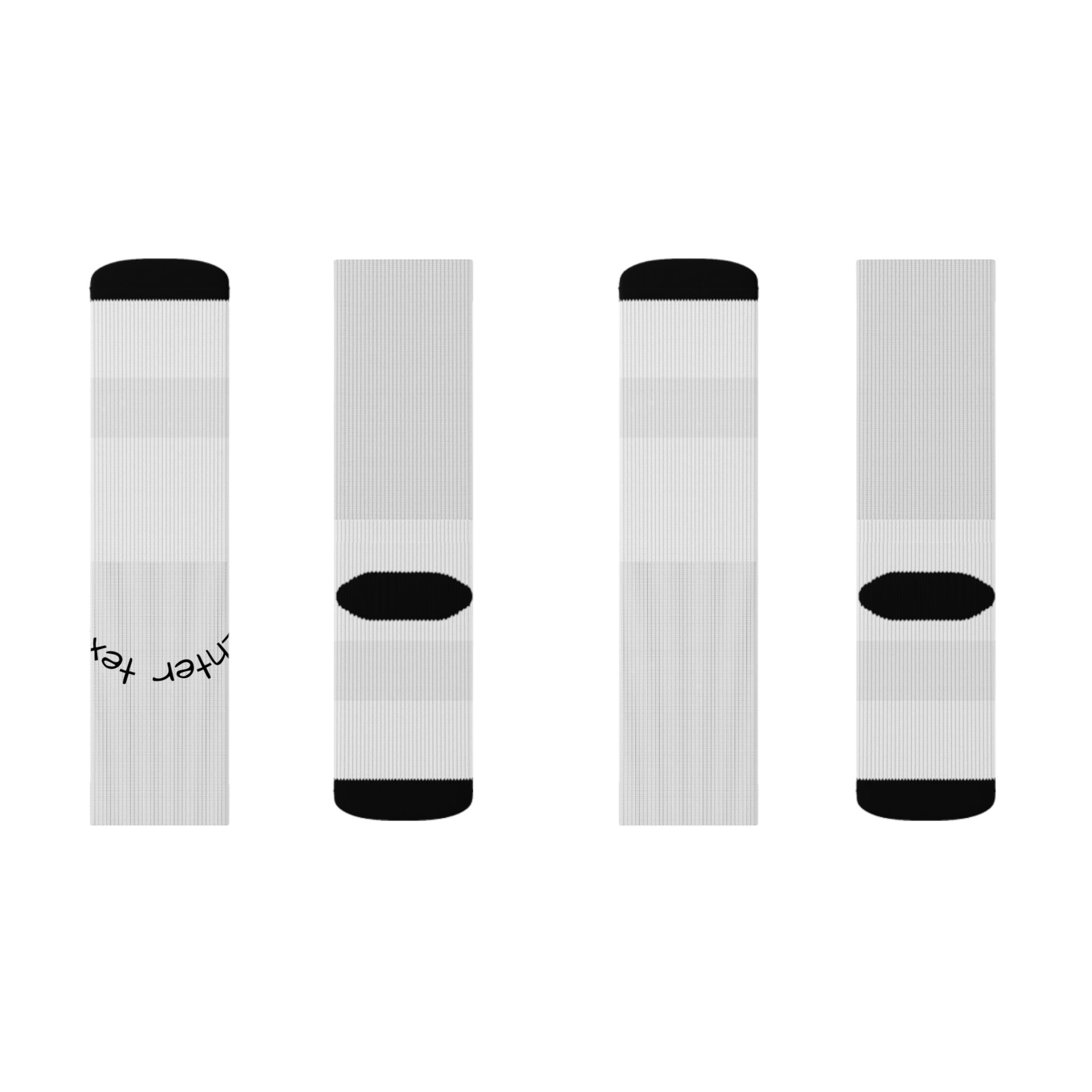 Custom Sublimation Socks — All-Over Print Personalized Athletic Crew Socks