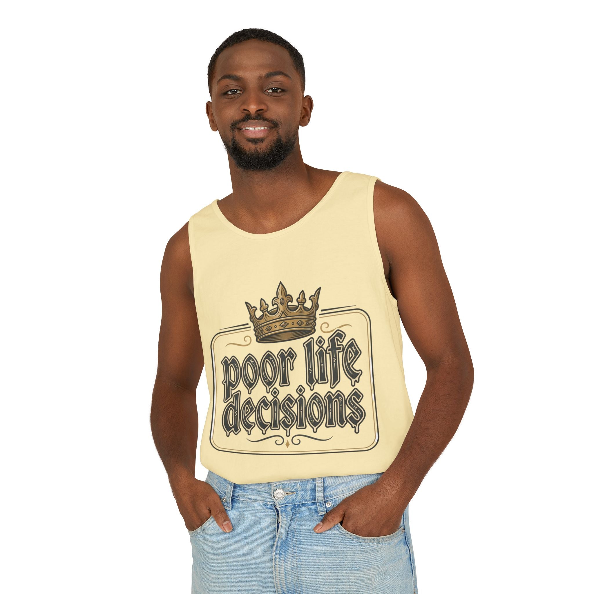 Tank Top — 'Poor Life Decisions' Vintage Crown Graphic
