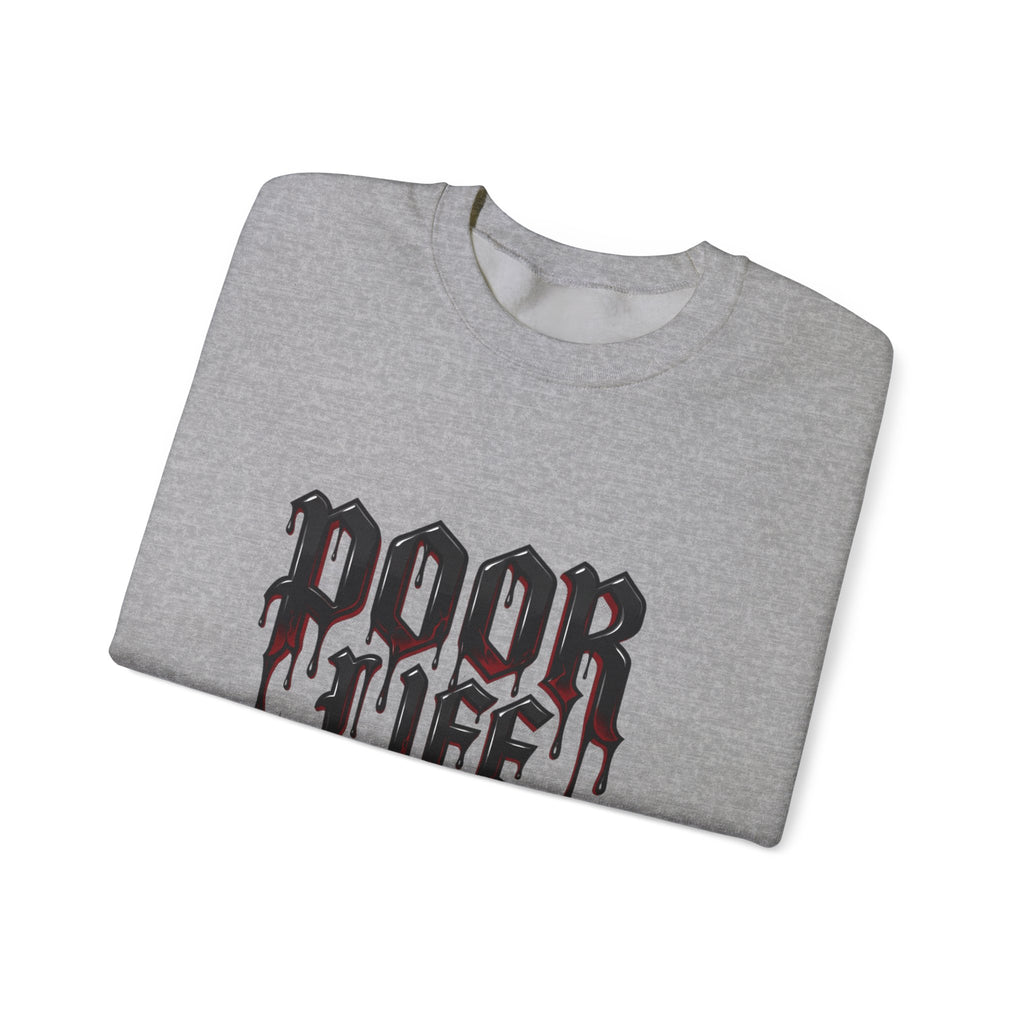 Poor Life Decisions Sweatshirt – Gothic Drip Graphic Crewneck
