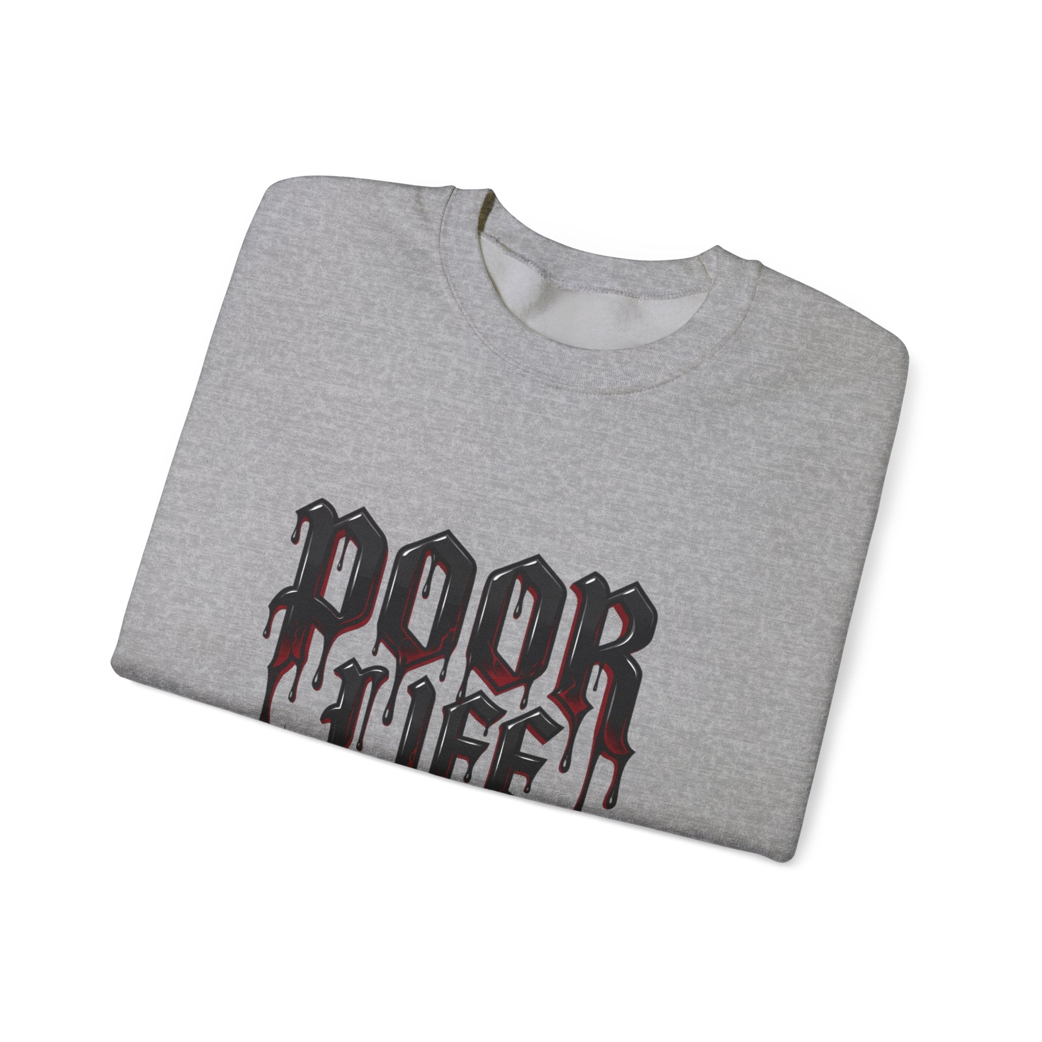 Poor Life Decisions Sweatshirt – Gothic Drip Graphic Crewneck