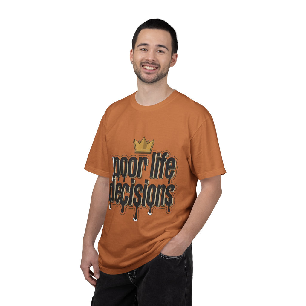 T-Shirt — "Poor Life Decisions" Crown Graphic Tee