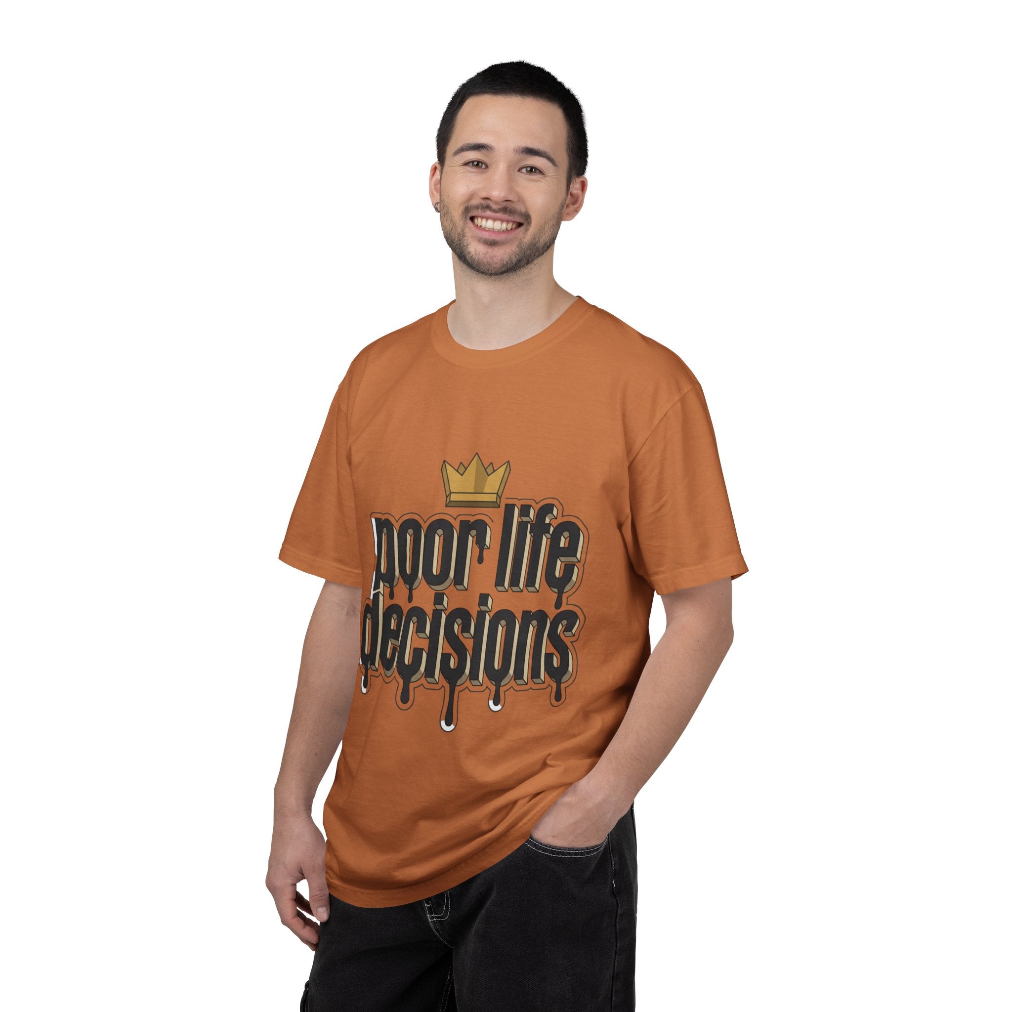 T-Shirt — "Poor Life Decisions" Crown Graphic Tee