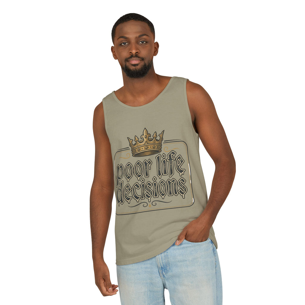 Tank Top — 'Poor Life Decisions' Vintage Crown Graphic