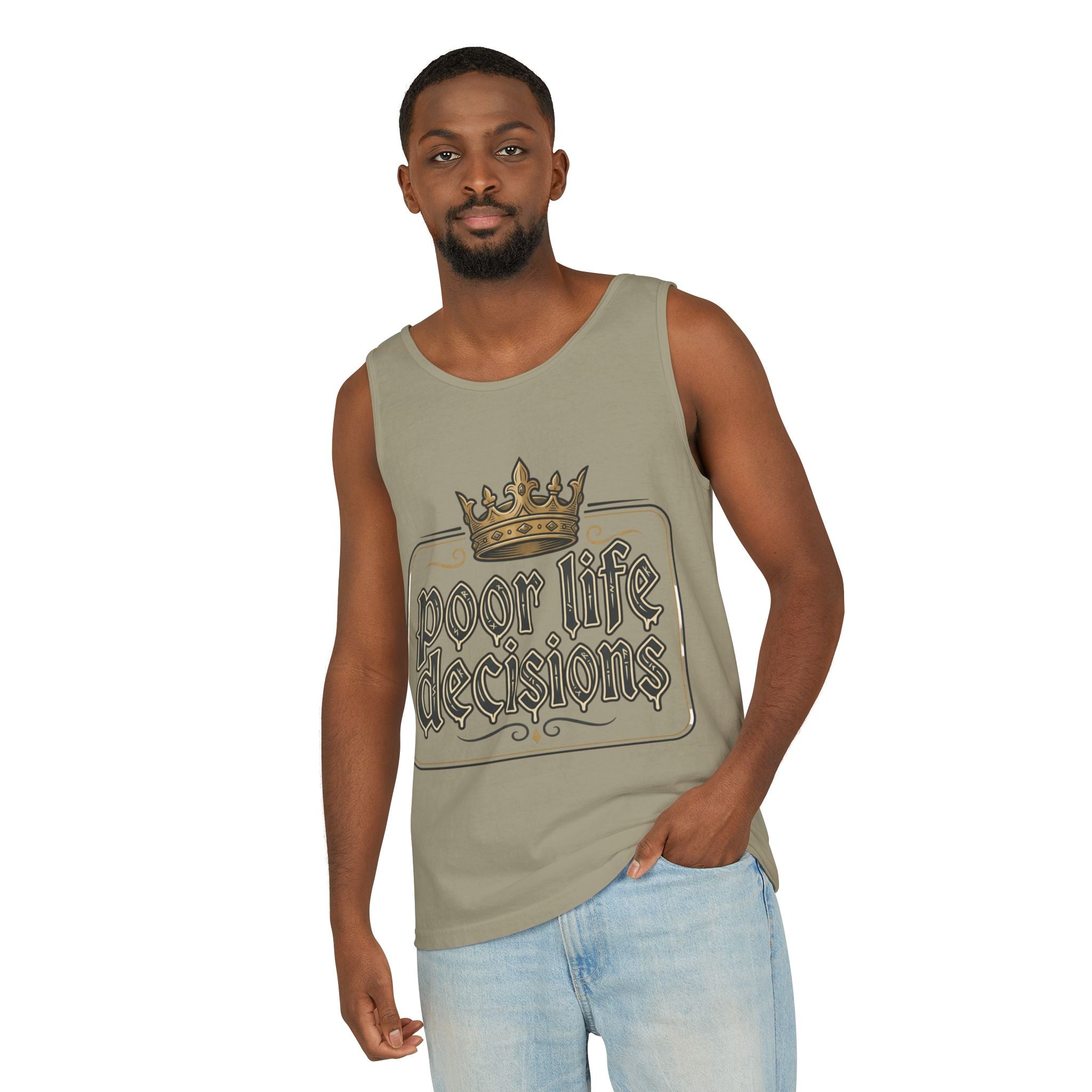 Tank Top — 'Poor Life Decisions' Vintage Crown Graphic