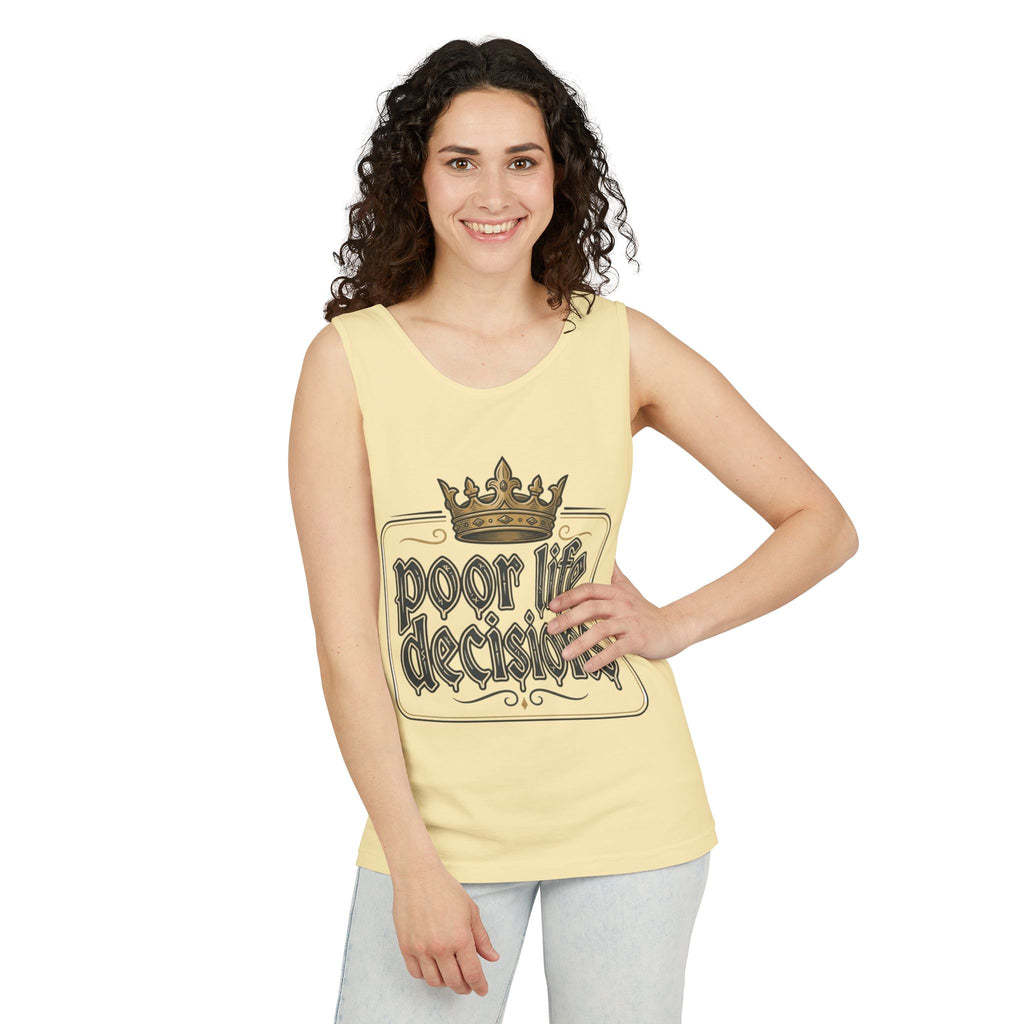 Tank Top — 'Poor Life Decisions' Vintage Crown Graphic