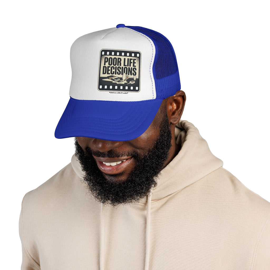 Trucker Cap — "Poor Life Decisions" Vintage Patch Hat