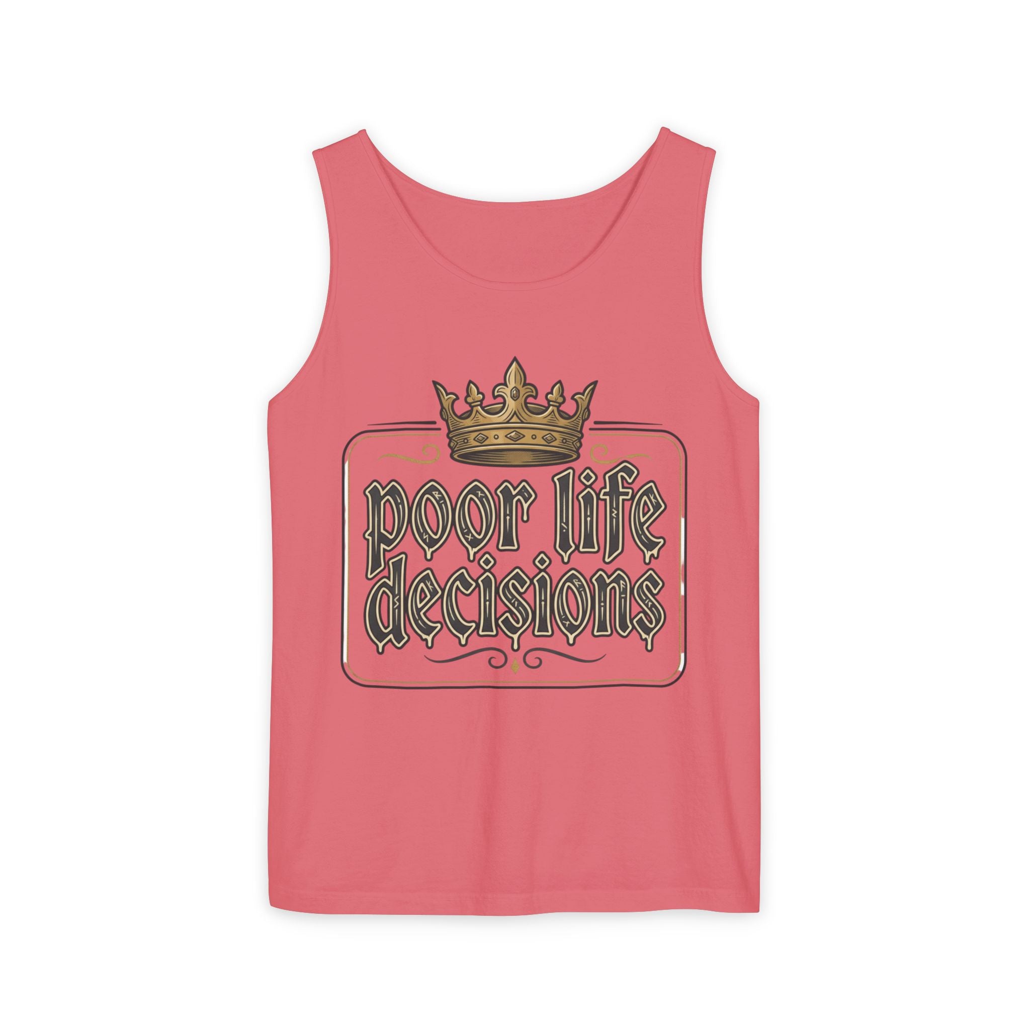 Poor Life Decisions Tank Top — Vintage Crown Graphic