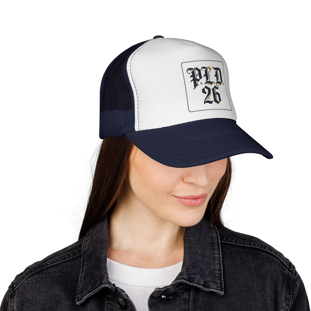 Trucker Cap — PLD 26 Gothic Logo Mesh Hat