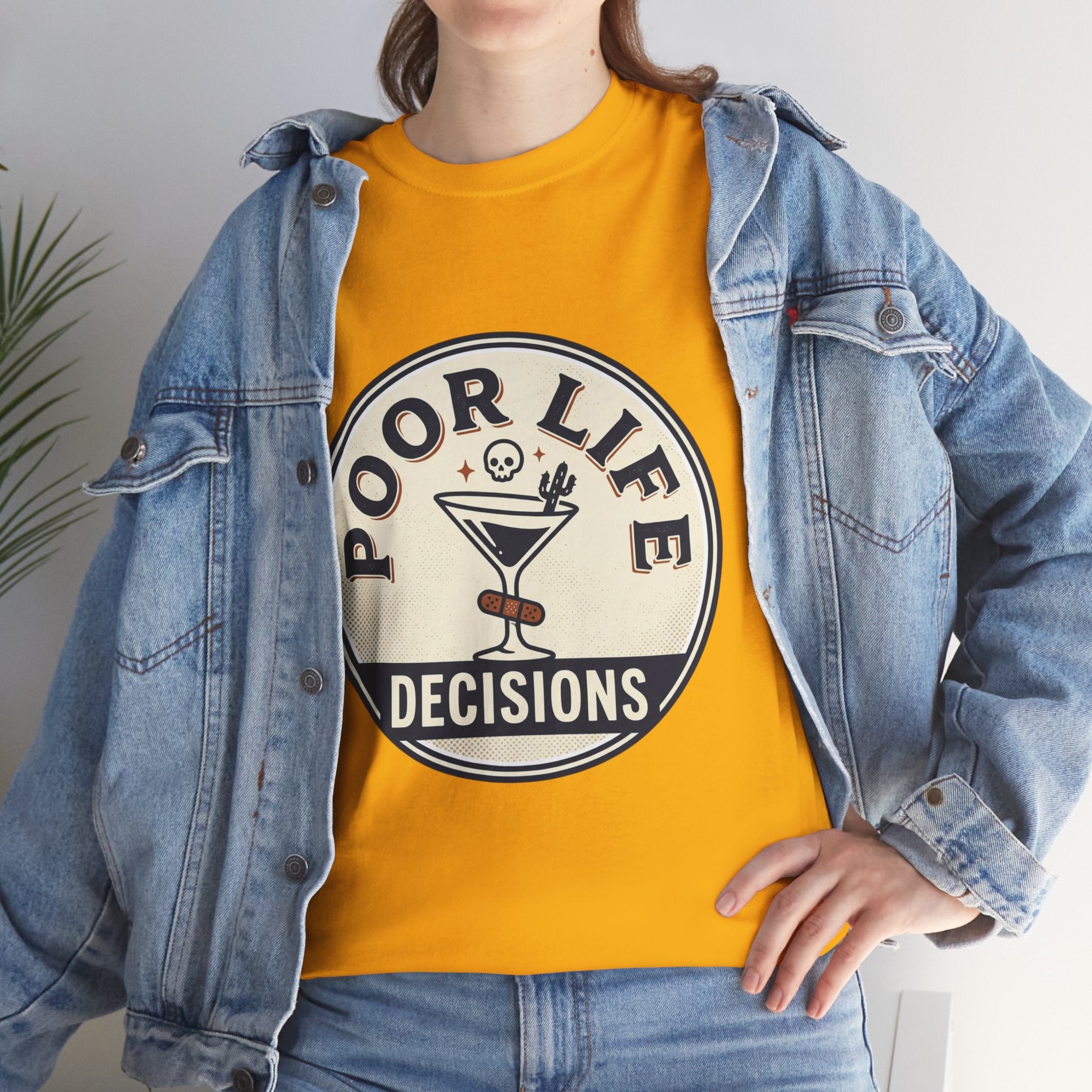 T-Shirt — "Poor Life Decisions" Cocktail Graphic Tee