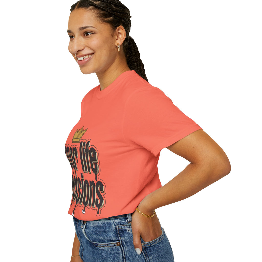 Poor Life Decisions Graphic T-Shirt — Drip Crown Streetwear Tee