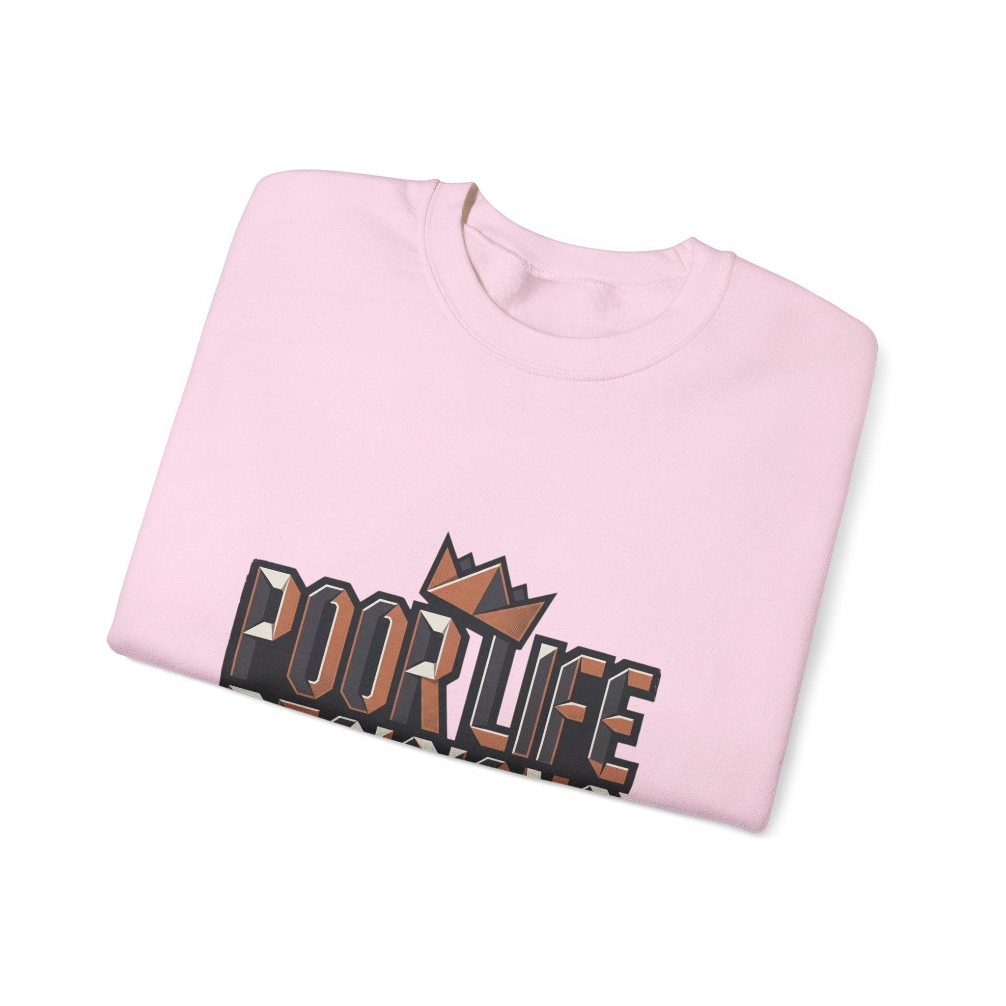 Crewneck Sweatshirt — 'Poor Life Decisions' Retro Crown Graphic