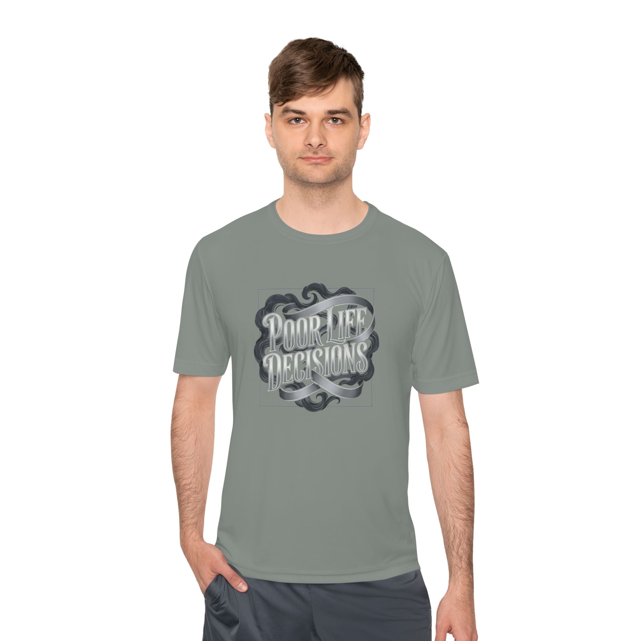 Pouring Decisions Graphic Tee — Retro Script Smoke Design