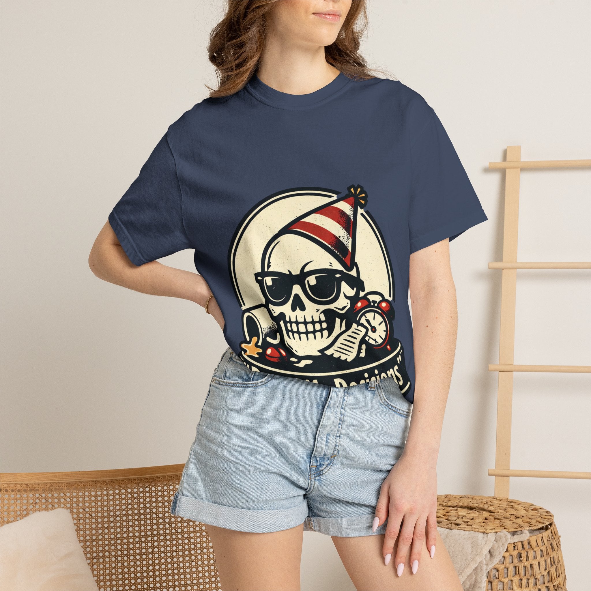 Poor Life Decisions Skull T-Shirt — Funny Party Skull Graphic Tee