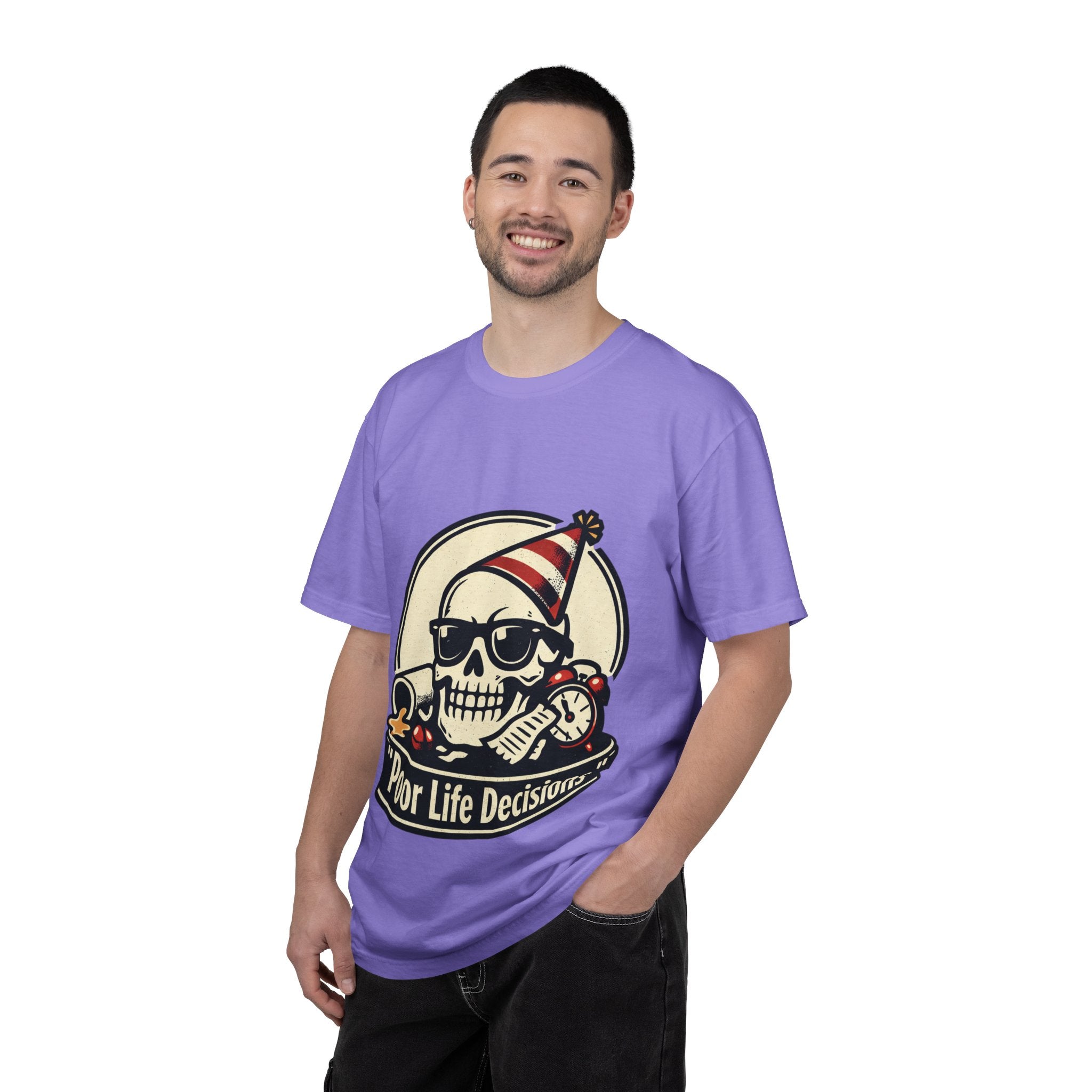 Poor Life Decisions Skull T-Shirt — Funny Party Skull Graphic Tee