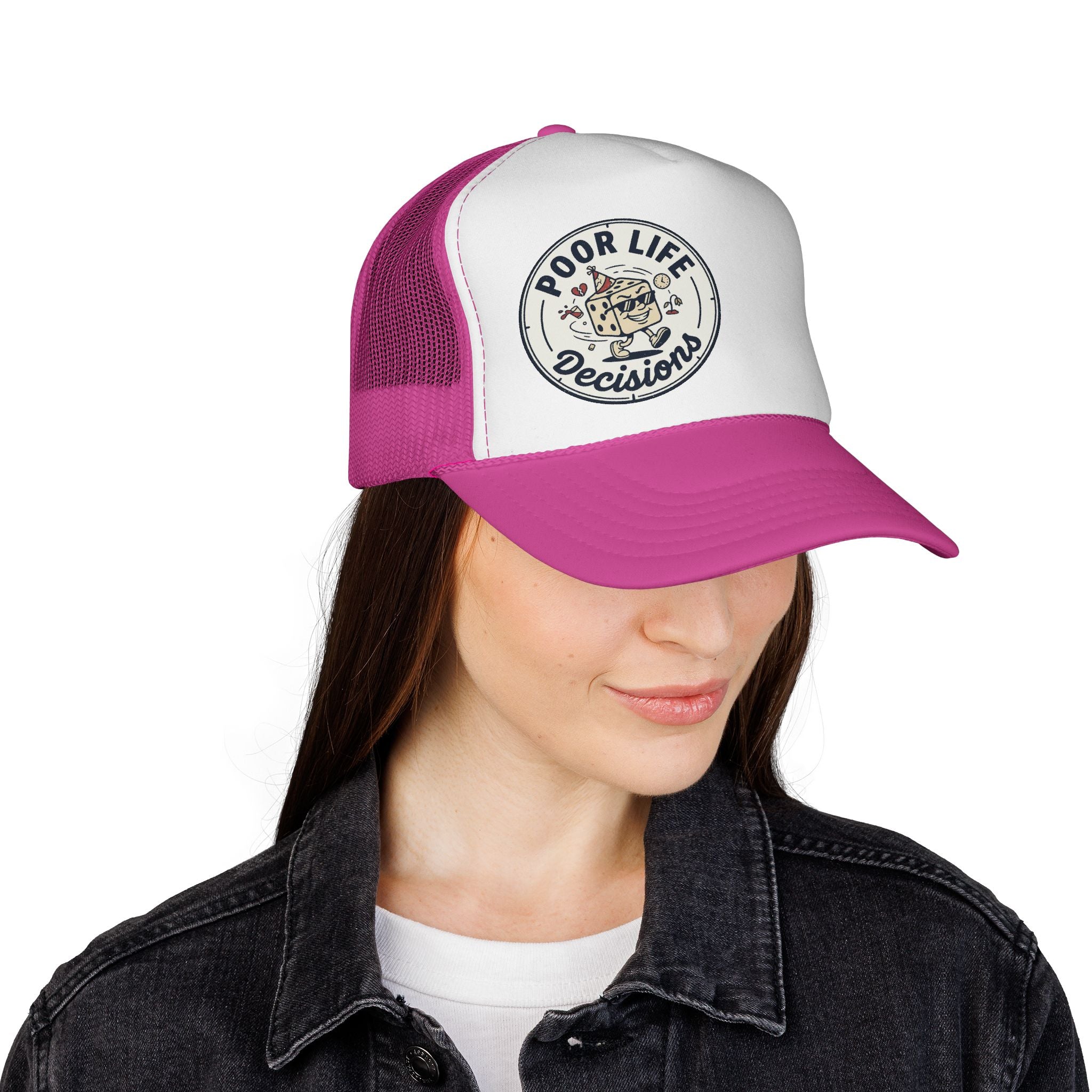 Trucker Cap — "Poor Life Decisions" Retro Patch Hat