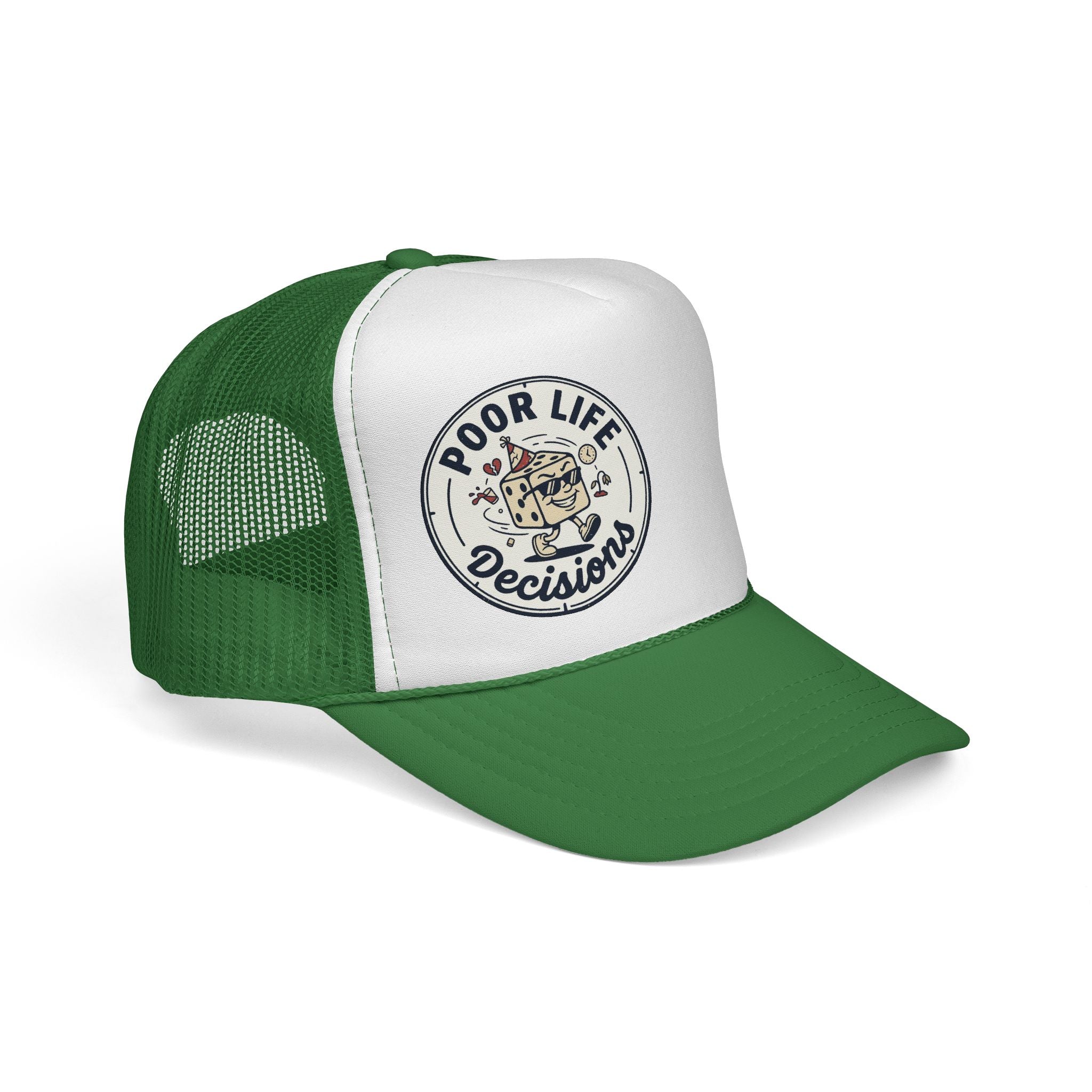 Trucker Cap — "Poor Life Decisions" Retro Patch Hat