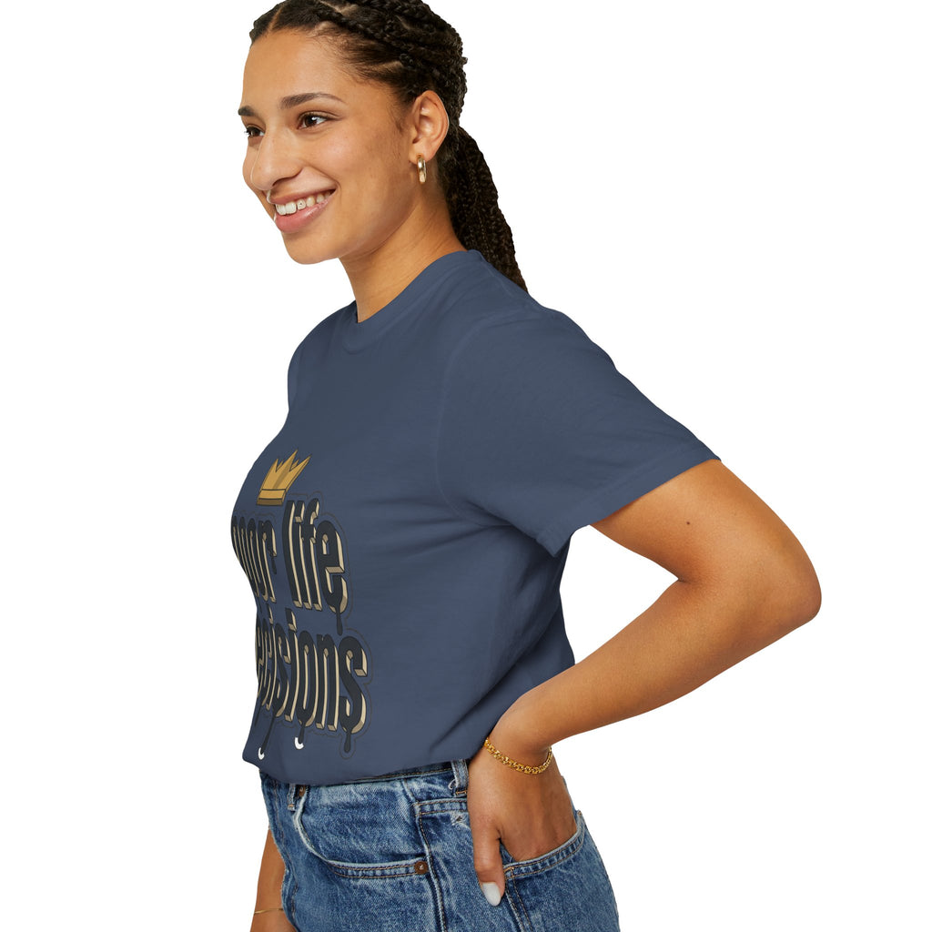 T-Shirt — "Poor Life Decisions" Crown Graphic Tee